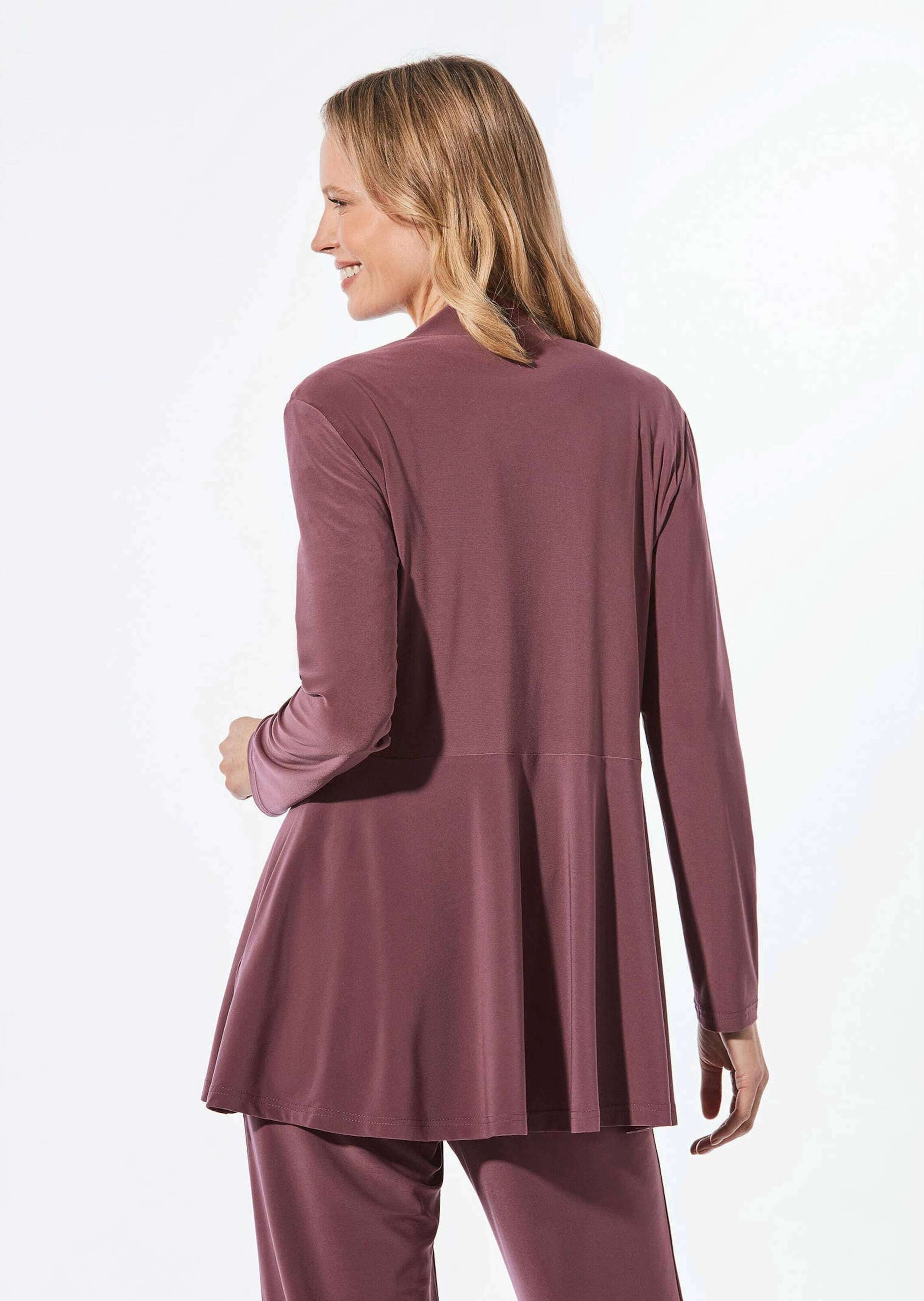 GOLDNER Sweatjacke »Leichte Shirtjacke lila mit Stretch«