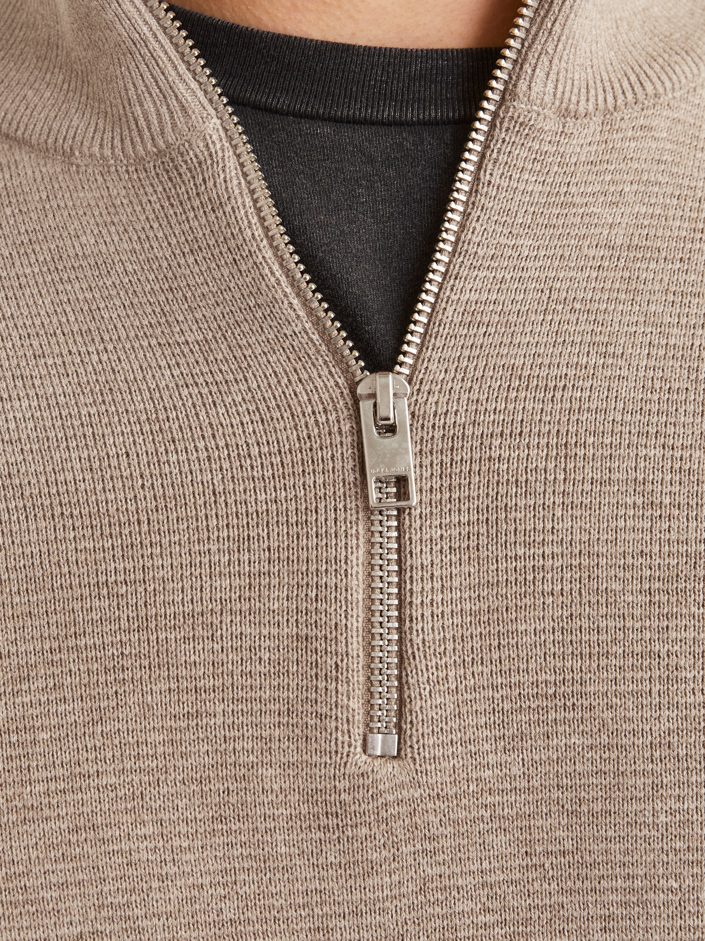 Jack & Jones Troyer »JPRBLAMILANO STITCH KNIT HALF ZIP SN« mit kurzem Reißverschluss
