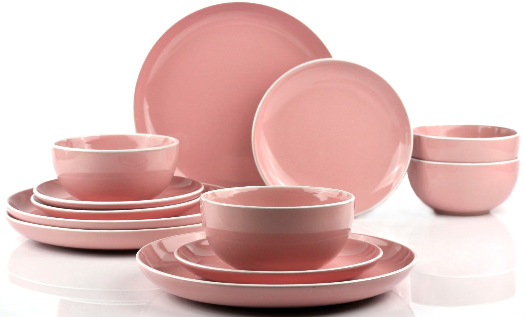 Retsch Arzberg Tafelservice »Geschirr-Set, Service HALO BUBBLE GUM« Teller Set, Klare Farben und Klare Formen - 12 Teile, für 4 Personen