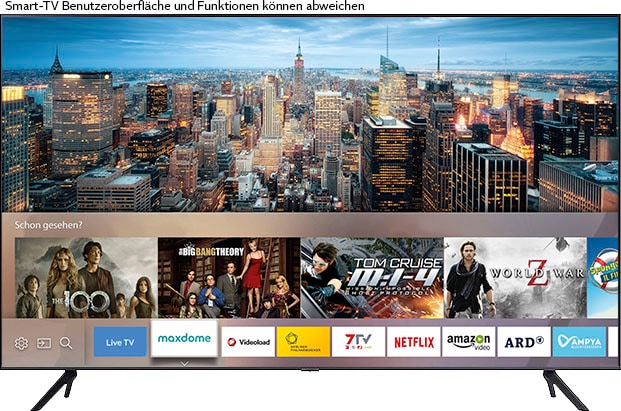 Samsung LED-Fernseher »GU43AU7199U«, 108 cm/43 Jahre ➥ Ultra Garantie Zoll, HDR,Crystal UNIVERSAL 4K 3 Enhancer HD, Smart-TV, XXL Prozessor 4K,Q-Symphony,Contrast 