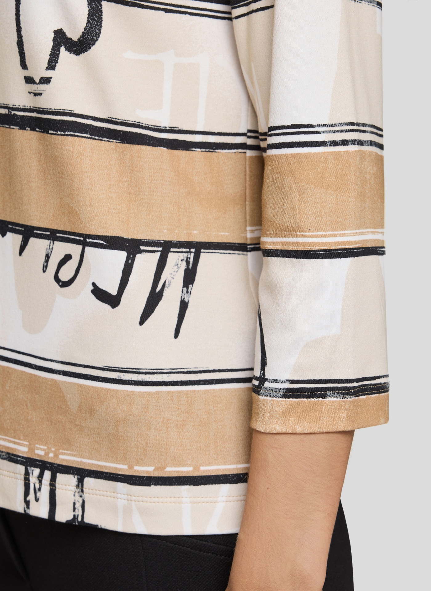 Rabe 3/4-Arm-Shirt mit All-Over Schriftzüge