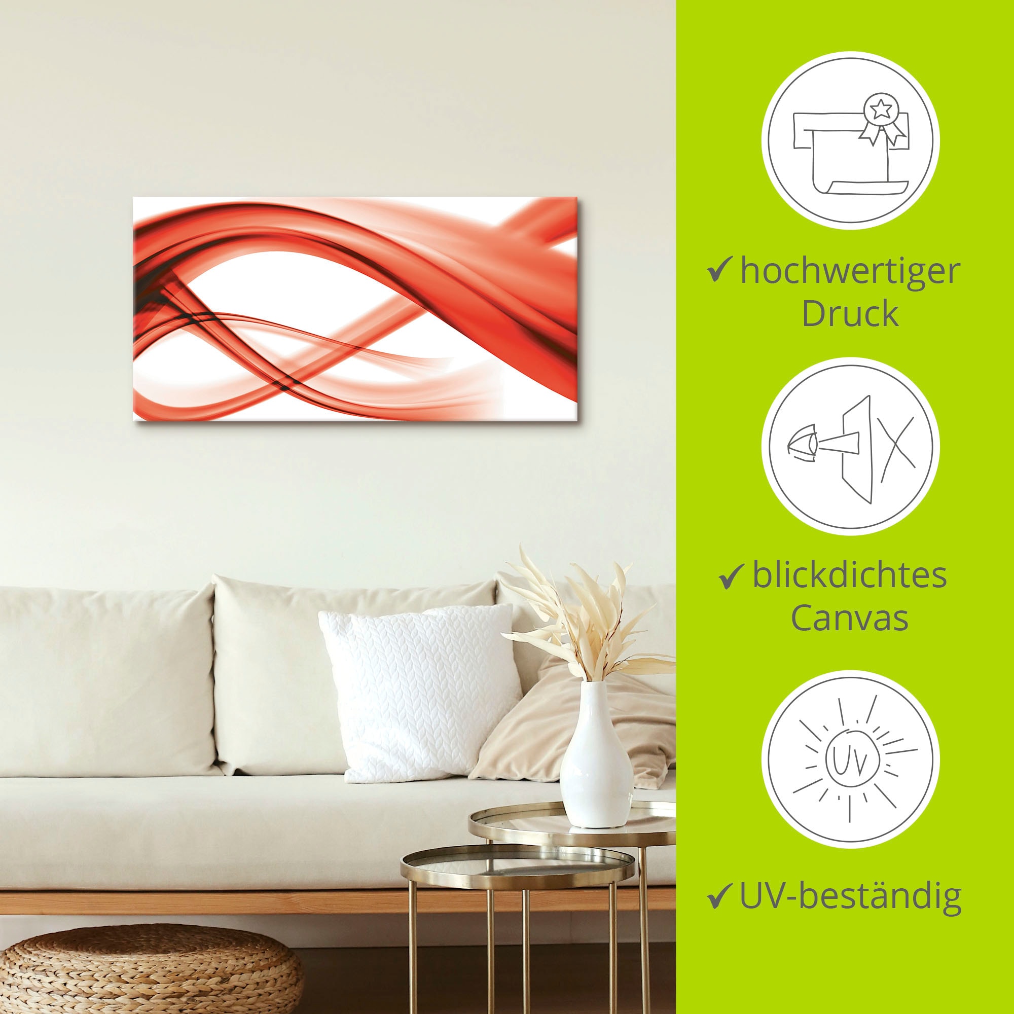 Artland Leinwandbild »Abstrakte Komposition« Gegenstandslos 1 Stk. tlg. auf Holzrahmen gespannt