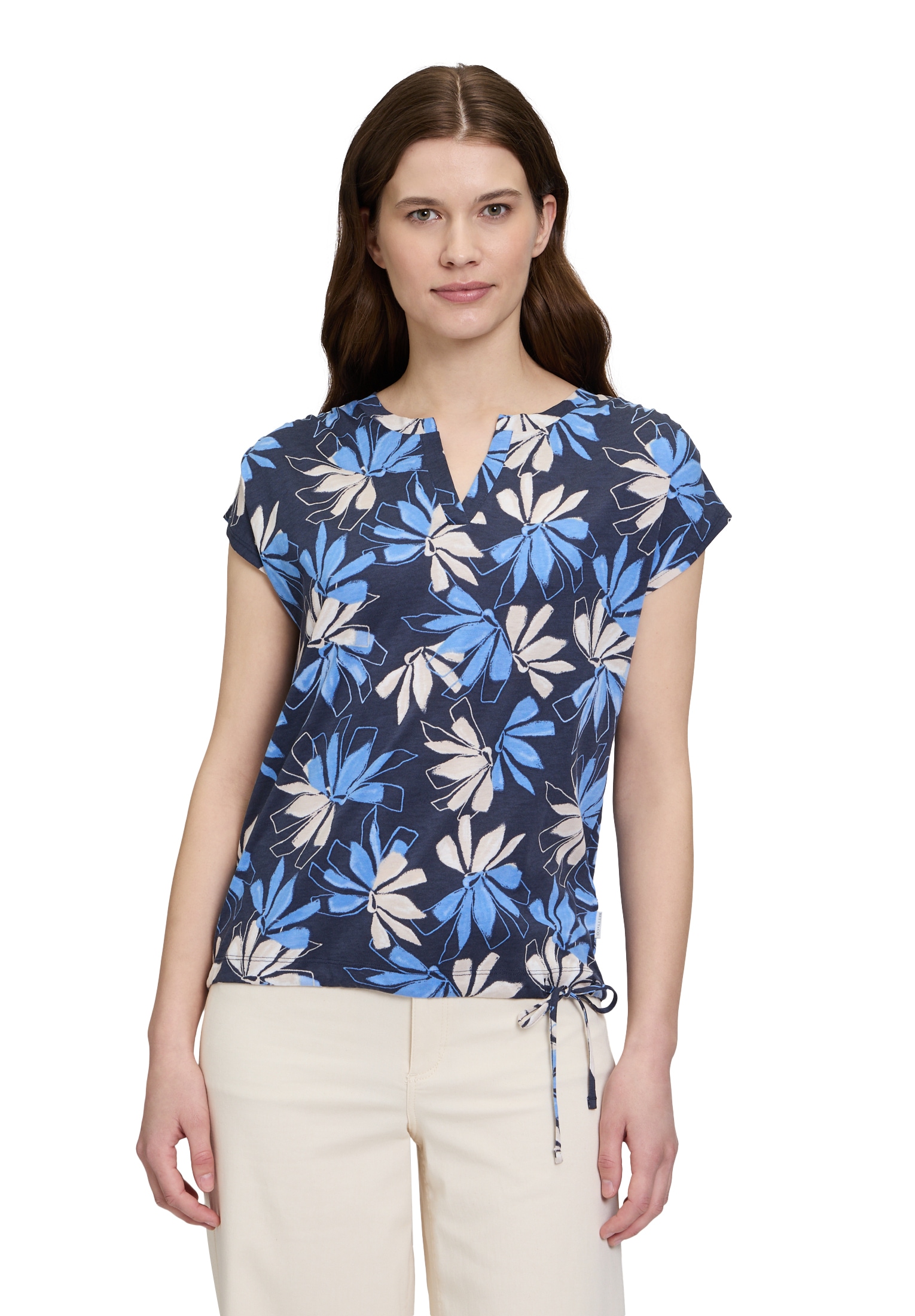 Betty&Co Kurzarmshirt »Casual-Shirt mit Tunnelzug«