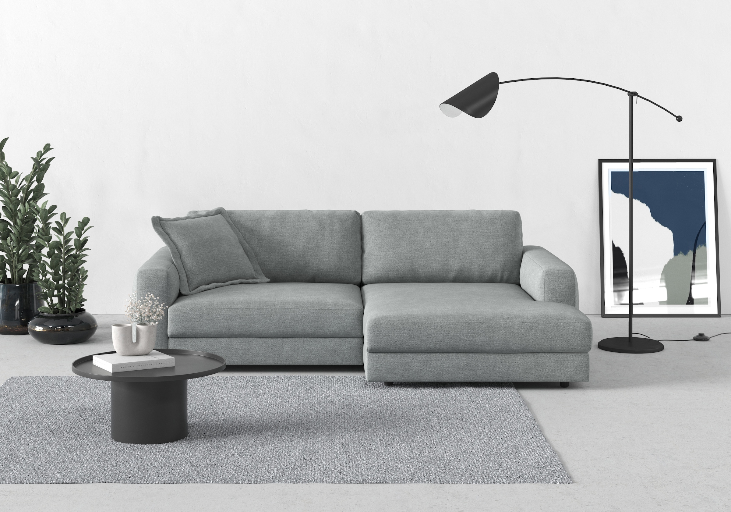 TRENDMANUFAKTUR Ecksofa »Bourbon, Designsofa mit tollem Sitzkomfort, L-Form,«, extra tiefe Sitzfläche, wahlweise mit Sitztiefenverstellung