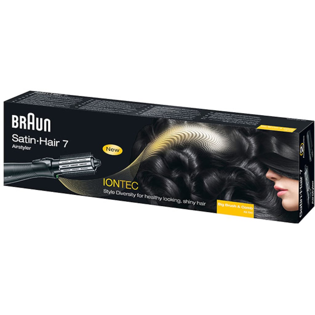 Braun Warmluftbürste »Braun Satin Hair 7 Warmluftbürste«, 2 Aufsätze}, Iontec: Gegen Frizz, für mehr Glanz