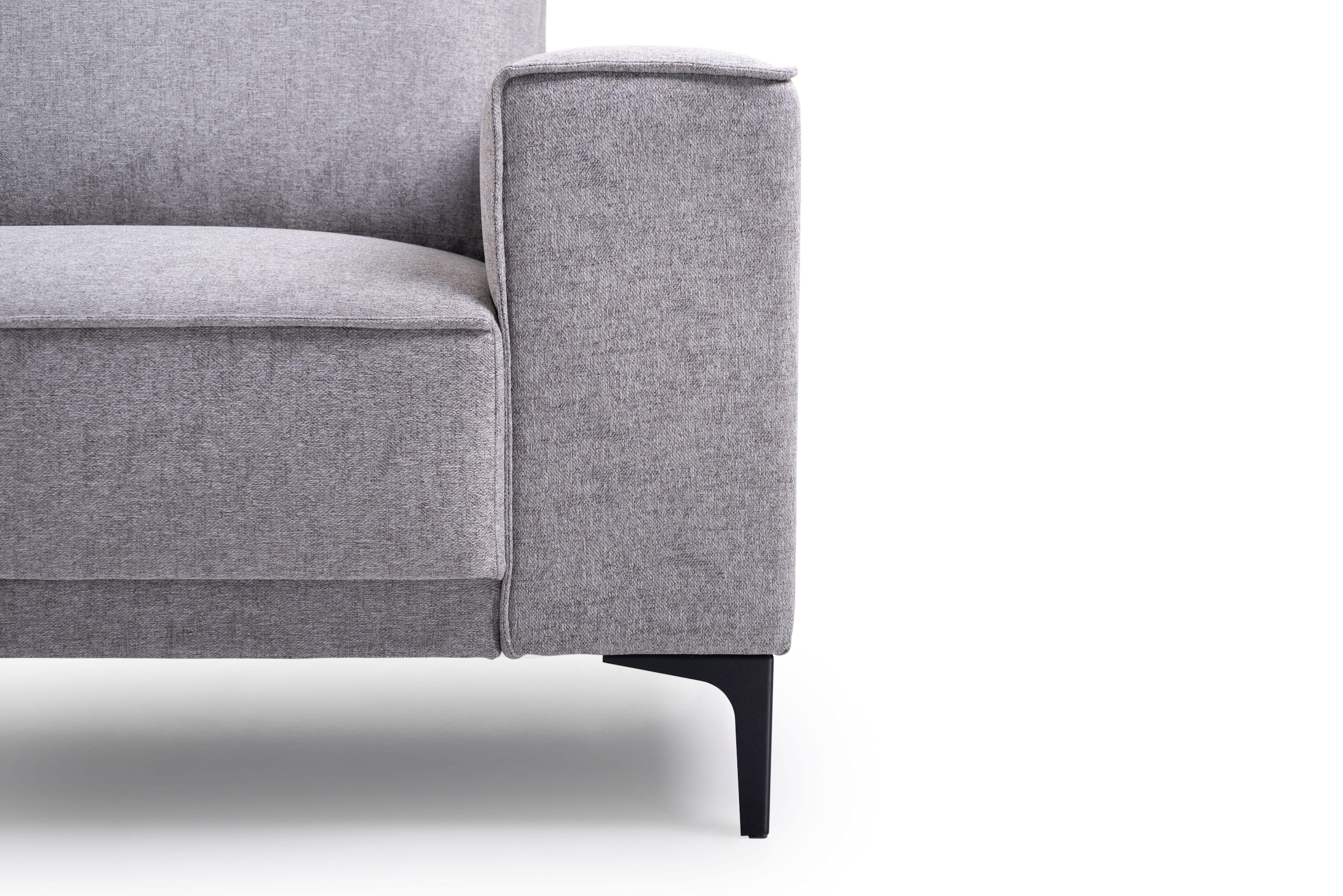 OTTO home 3-Sitzer »OLAND, B: 224 cm - Skandi-Design« 224 cm, Wellenunterfederung, Skandi-Design, Metallfüße