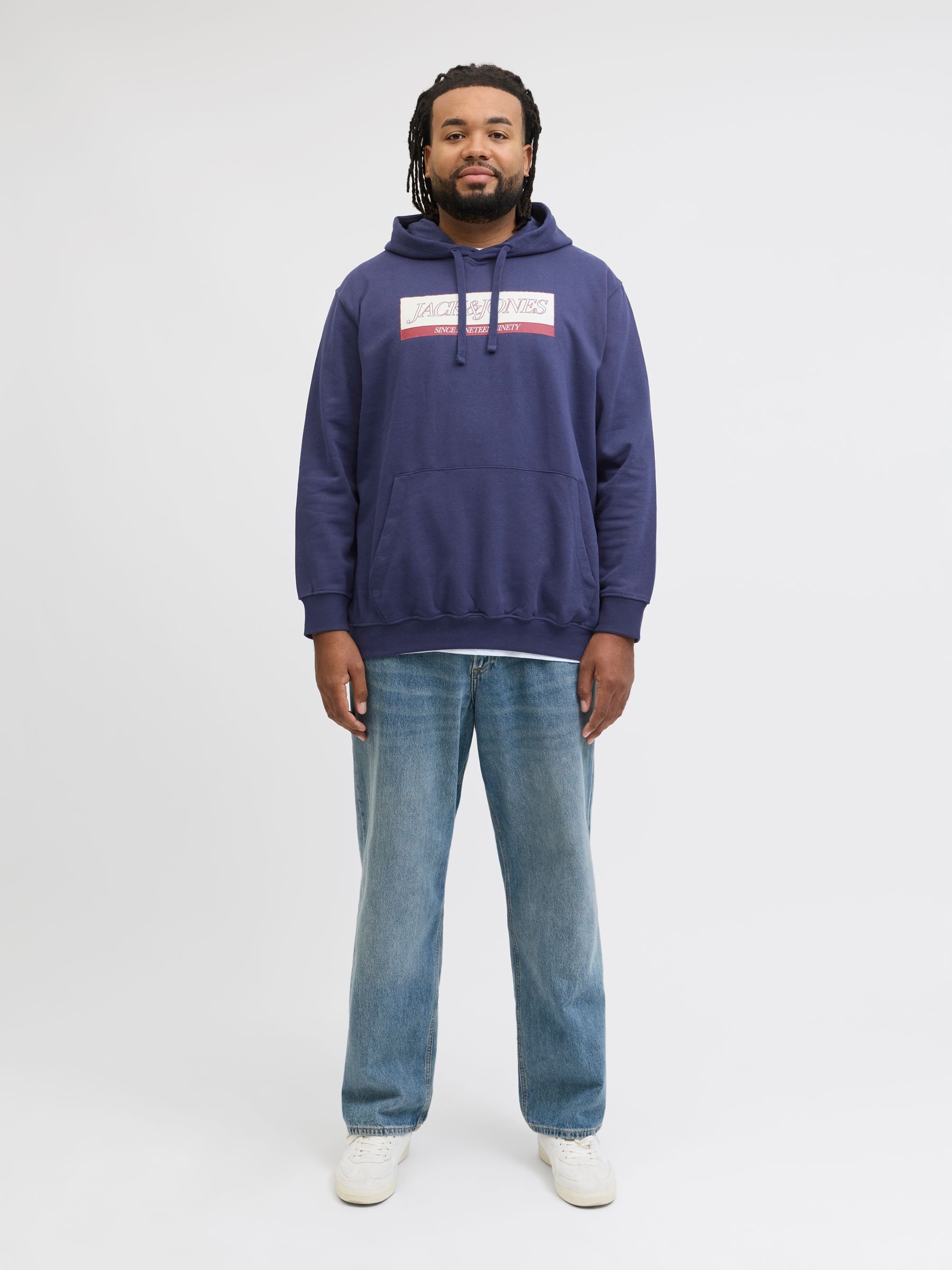 Jack & Jones PlusSize Kapuzensweatshirt »JORINWOOD BLOCK BRANDING SWEAT HOO PLS«
