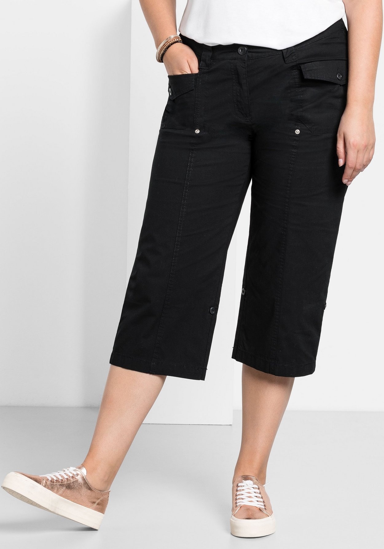 Sheego 3/4-Hose »3/4-Hose Mit Krempelfunktion«