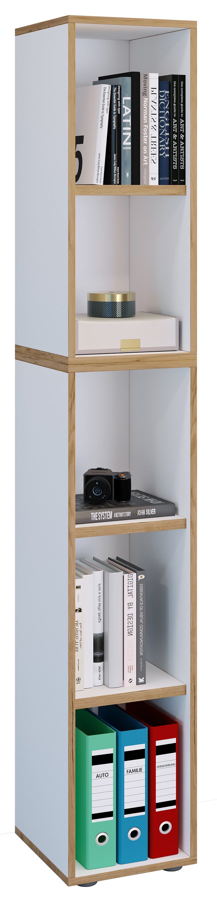 VCM Bücherregal "Holz Büro Regal Bücher Ordner Salia 5fach B. 30 cm" 1 Stk. tlg.
