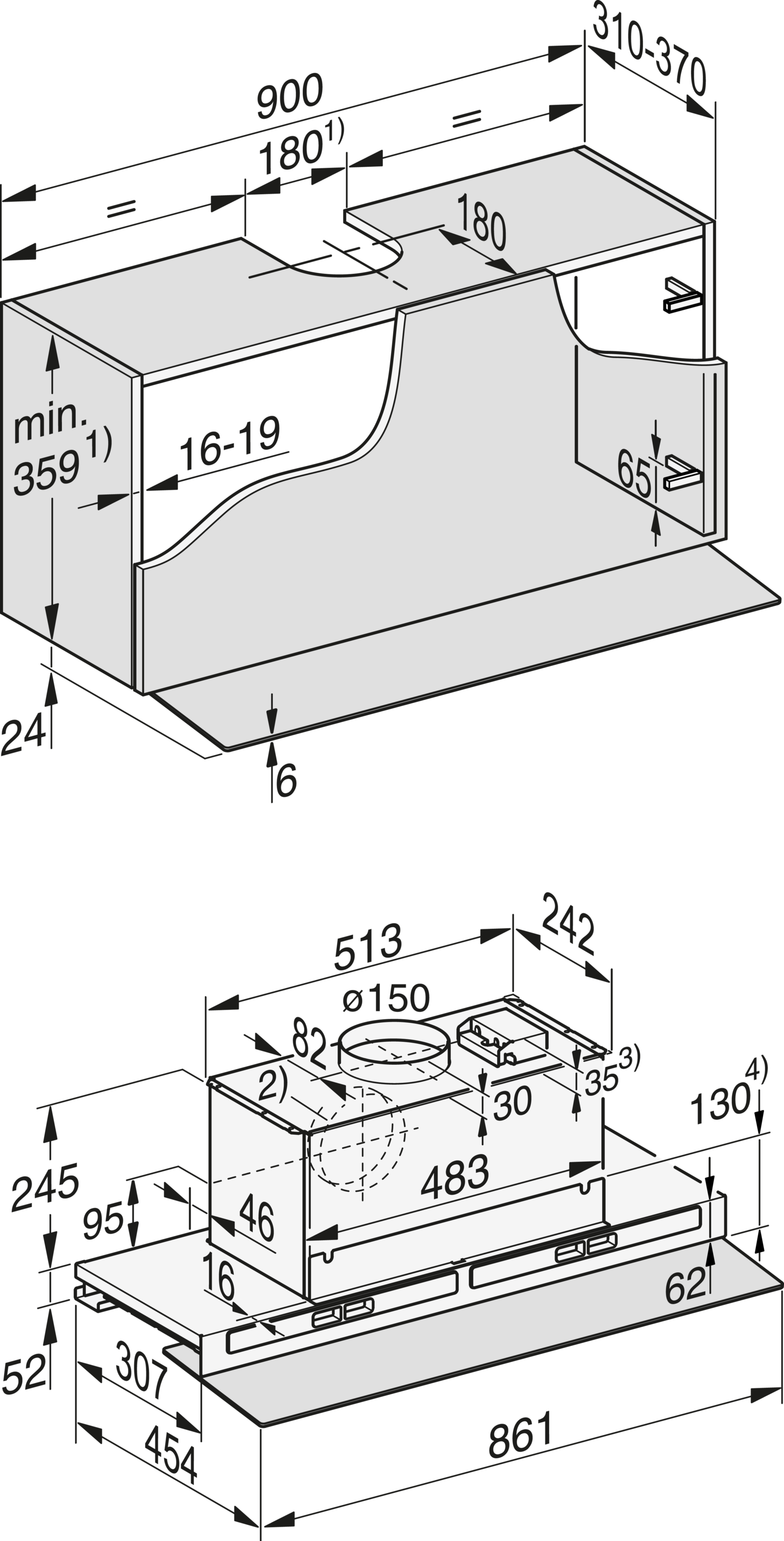 Miele Flachschirmhaube »DAS 4940 Transparent Glas«