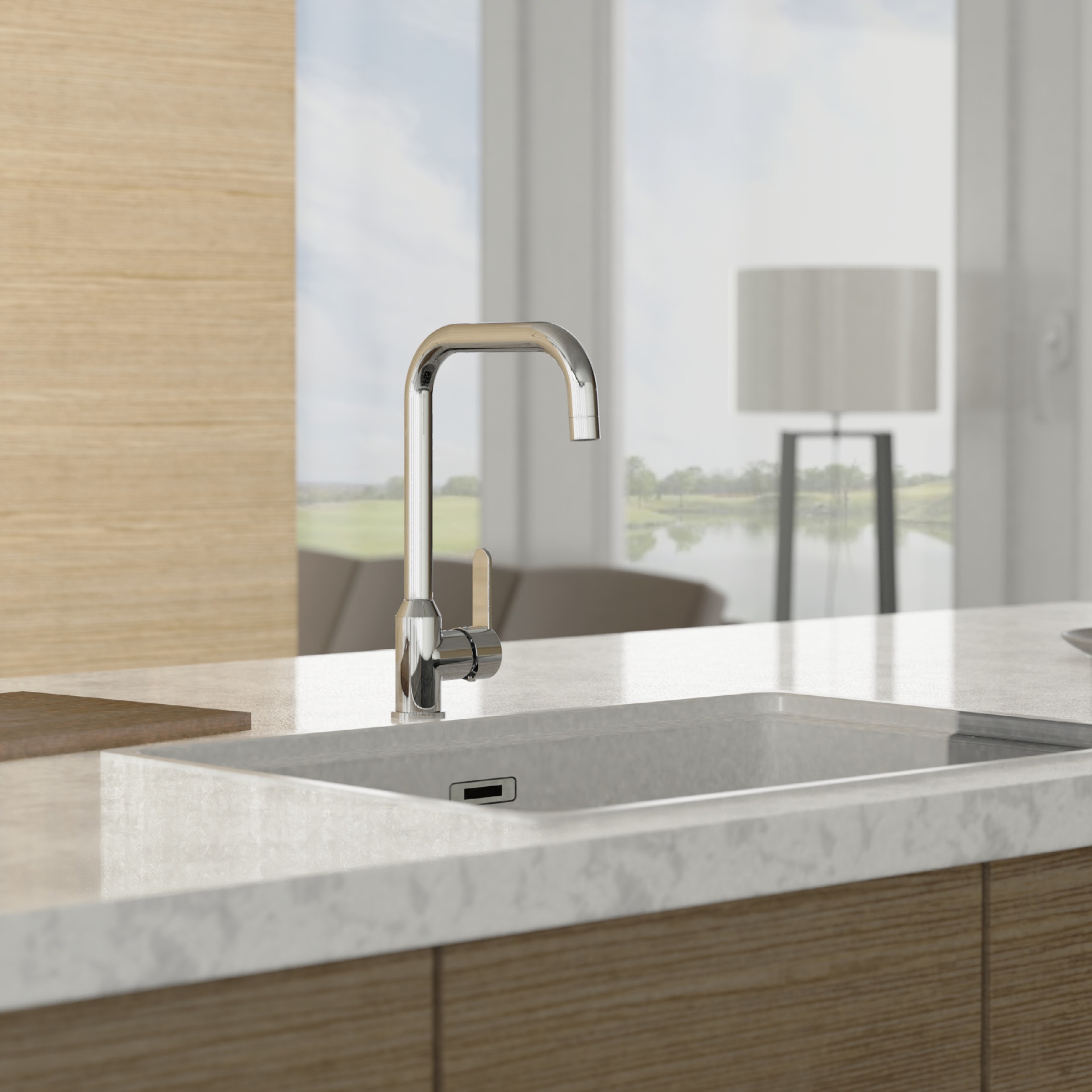 welltime Küchenarmatur »Mallorca« 180° Schwenkbereich, leise Mischdüse, 