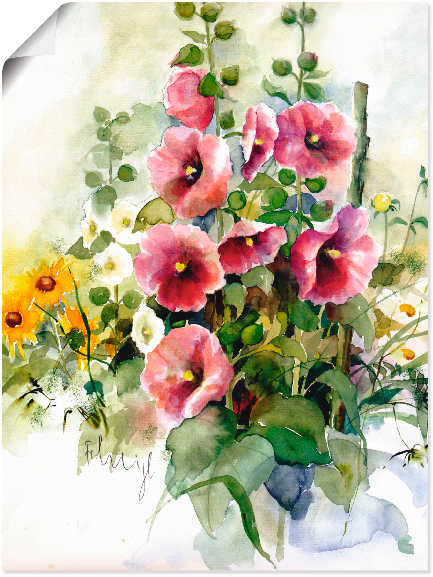Artland Wandbild »Blumen Zusammenstellung Raten oder I«, als auf Blumen, Größen Leinwandbild, Poster St.), (1 kaufen Wandaufkleber in versch