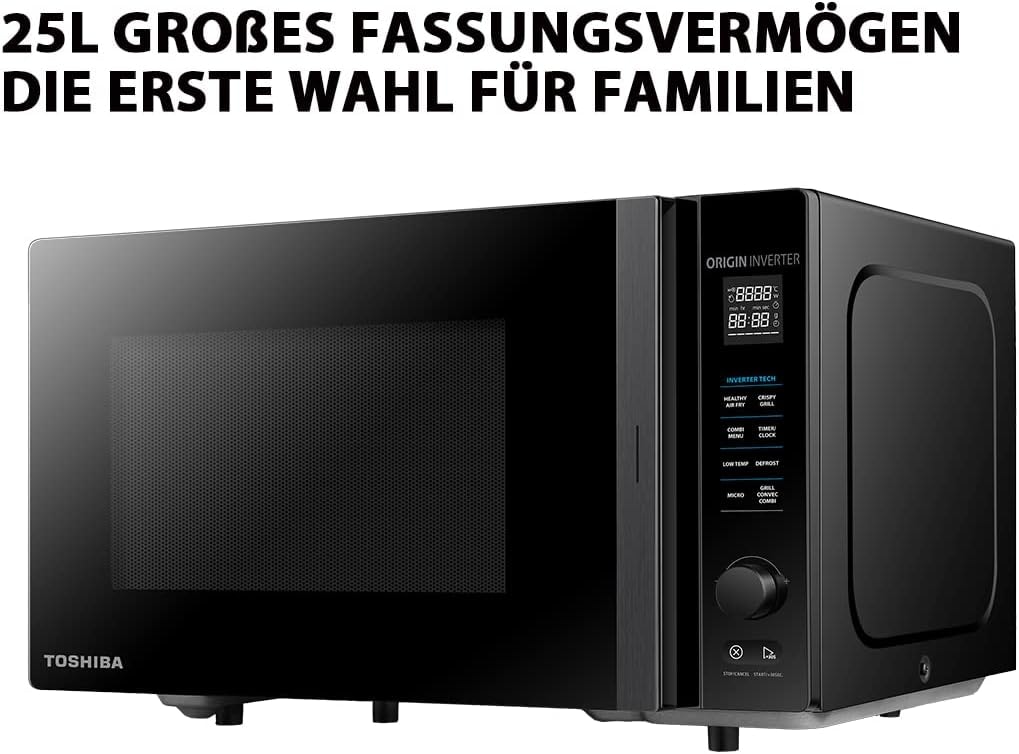 Toshiba Mikrowelle »MV-TC25T(BK)«, Mikrowelle-Grill-Heißluft, 4-in-1