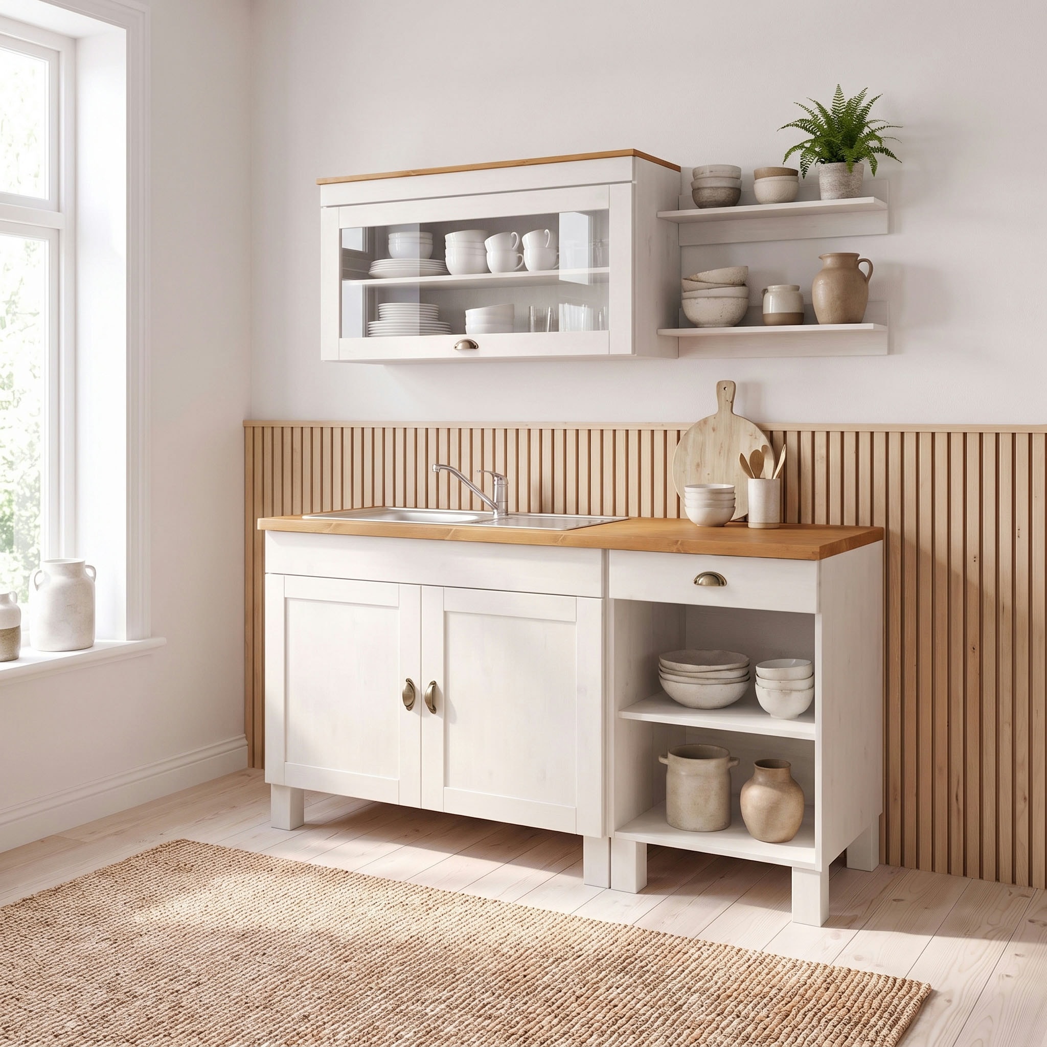 Home affaire Pantryküche »Oslo« Breite 150 cm, Arbeitsplatte 35mm stark, ohne E-Geräte