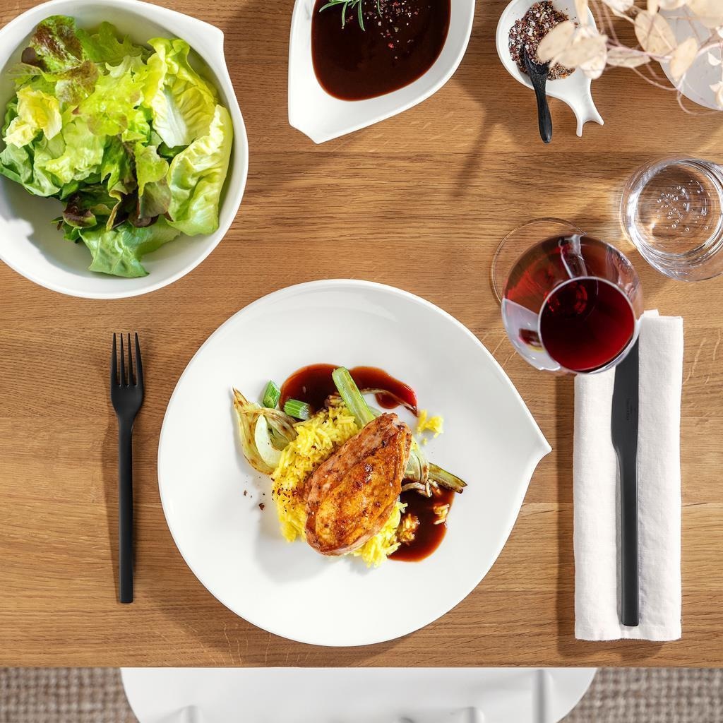 Villeroy & Boch Geschirr-Set »Tafelservice Flow 12er Set weiß« Spülmaschinengeeignet, Mikrowellenfest