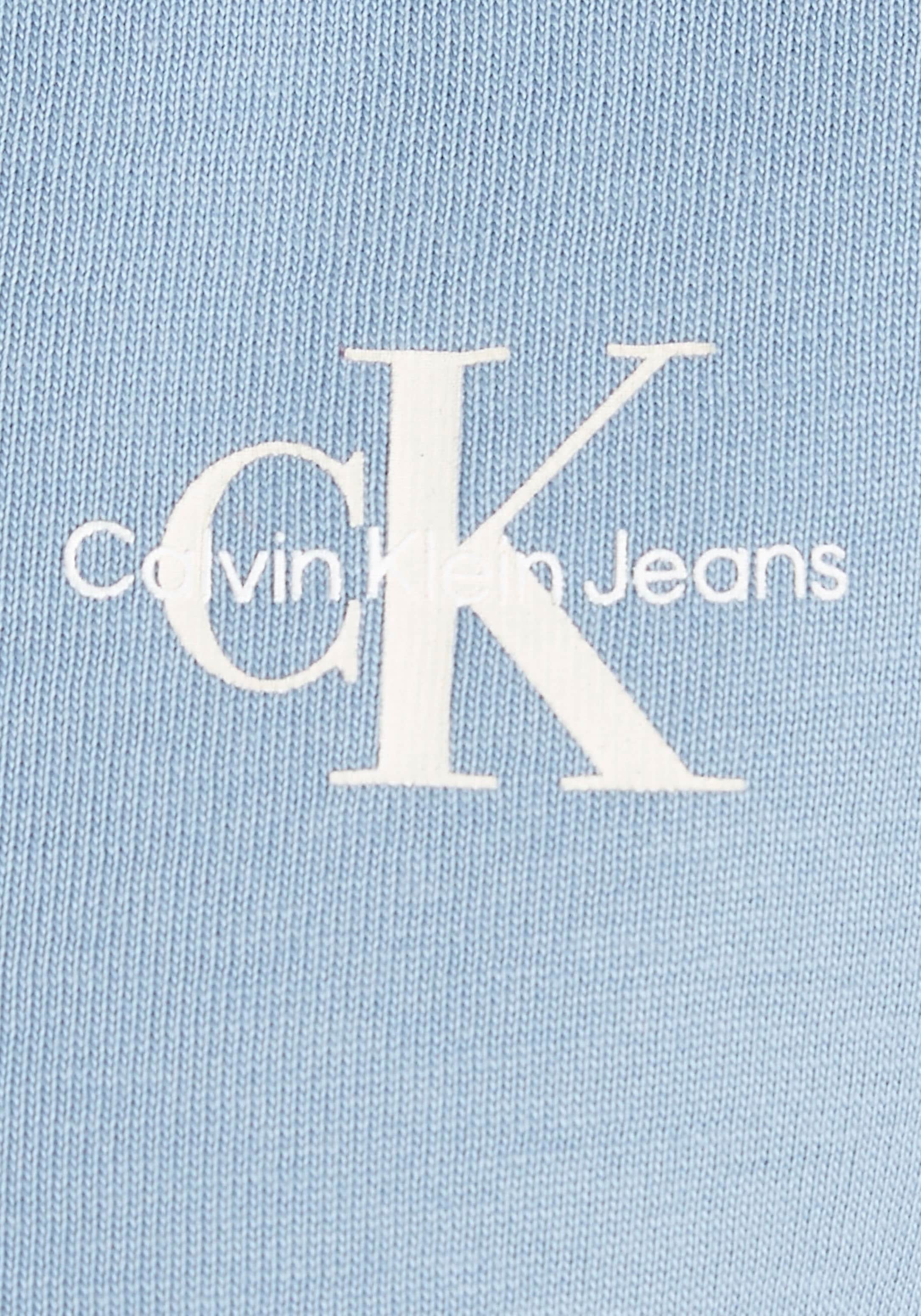 »MICRO MONOLOGO bei TEE«, Klein ♕ Jeans tlg.), (1 Calvin Jerseymaterial V-NECK SLIM griffigem aus T-Shirt