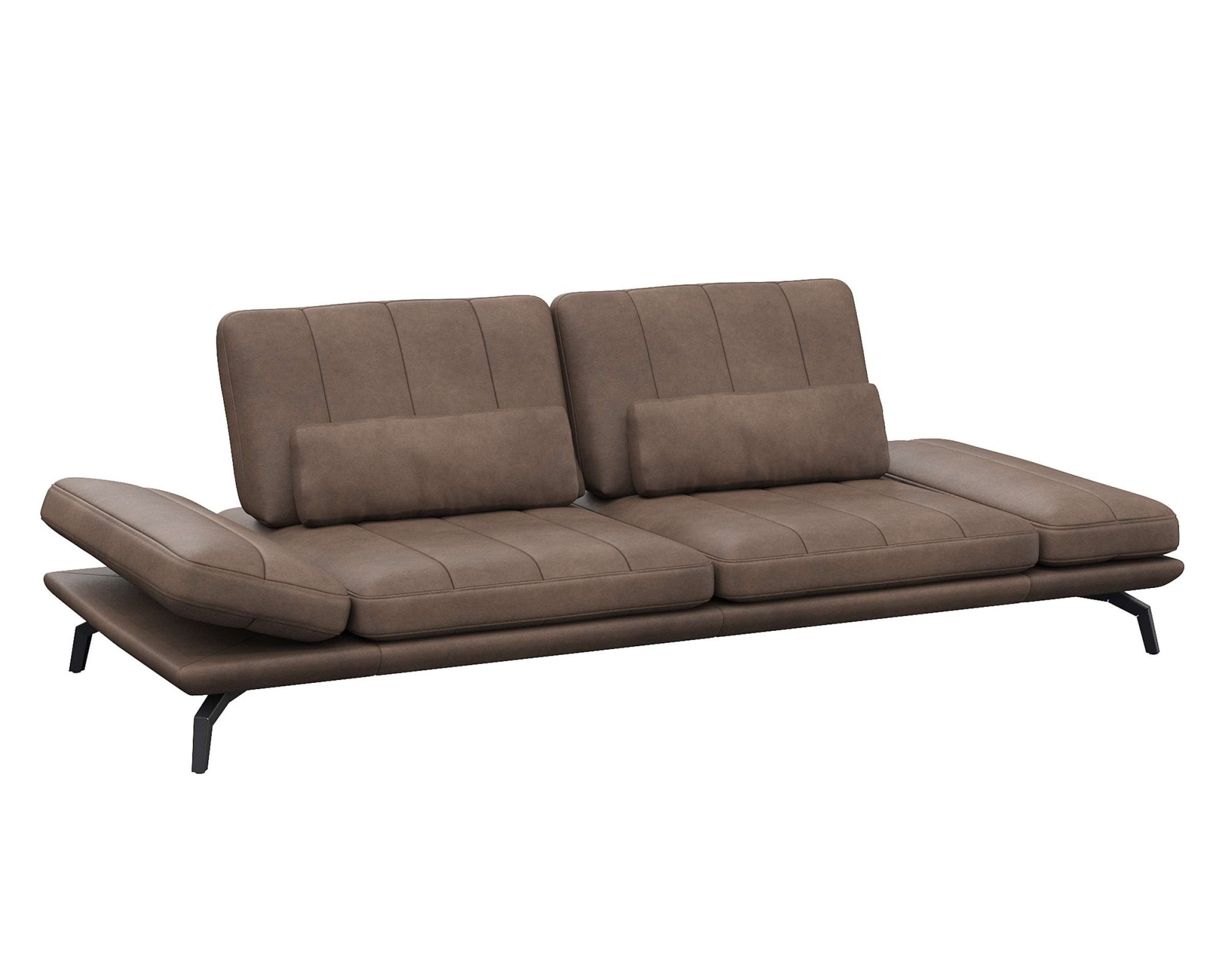 FLEXLUX 3-Sitzer »Tropea Funktionssofa, Designsofa, Relaxfunktion, TV-Couch,«, mit Armteilverstellung sowie Sitztiefenverstellung, Breite 252 cm