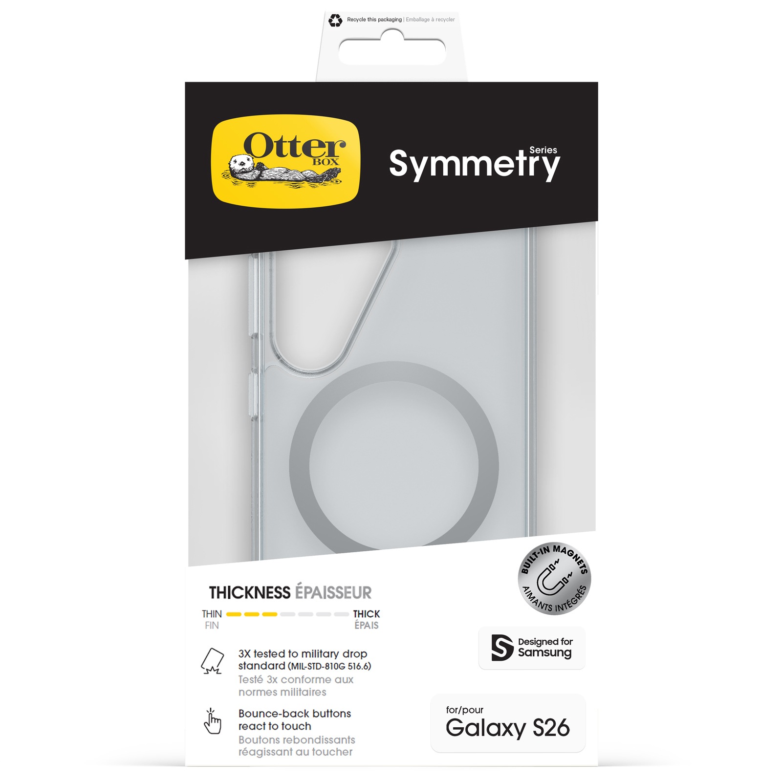 Otterbox Handyhülle »Symmetry Series für Samsung Galaxy S26« Samsung Galaxy S26 Backcover, Schutzhülle, Handyschutzhülle, Case, Schutzcase, stoßfest