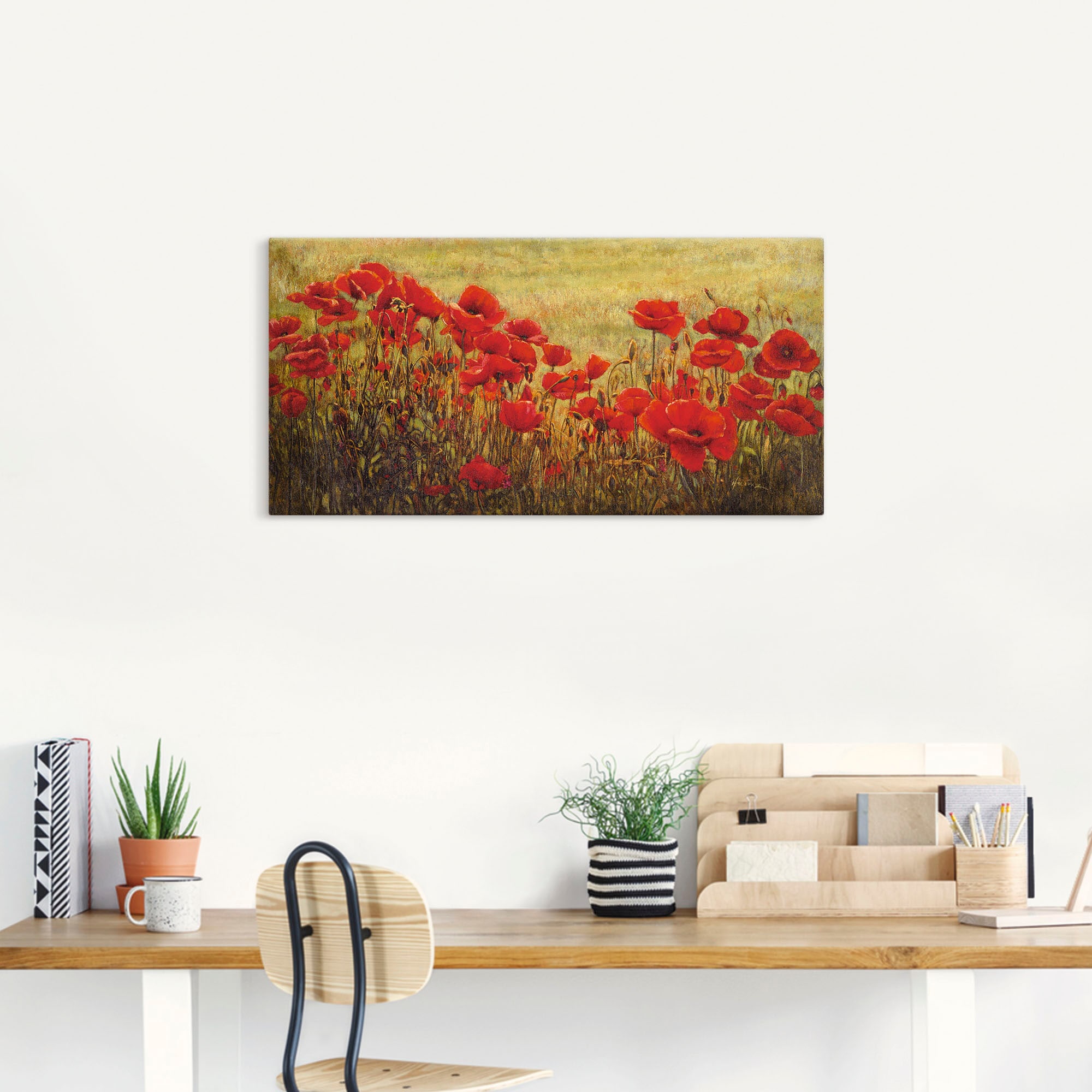 Artland Wandbild »Mohnfeld«, Blumenwiese, (1 St.), als Alubild, Outdoorbild, Leinwandbild in verschied. Größen