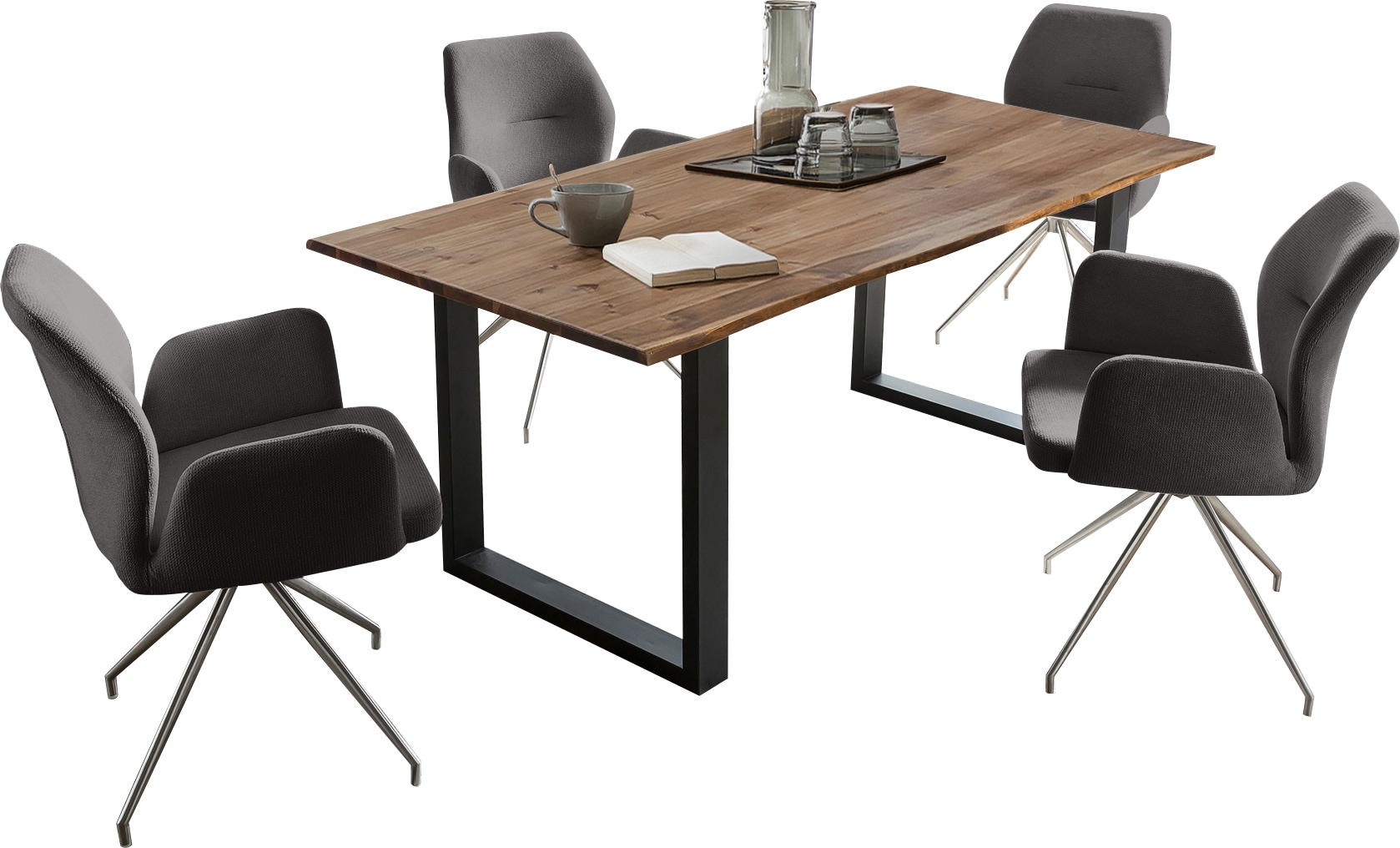 SalesFever Essgruppe, (Set, 5 tlg.), Tischplatte behandelt mit OSMO Hartwachs-Öl in seidenmattem Finish