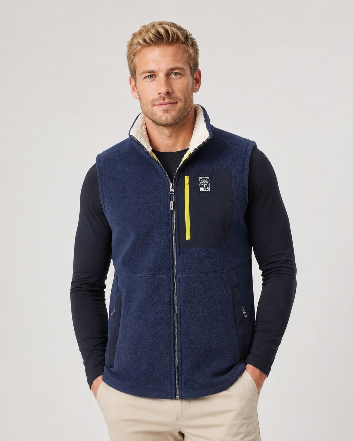 LPO Sweatweste »Sweatweste Raven Knit« mit Langhaarfleece