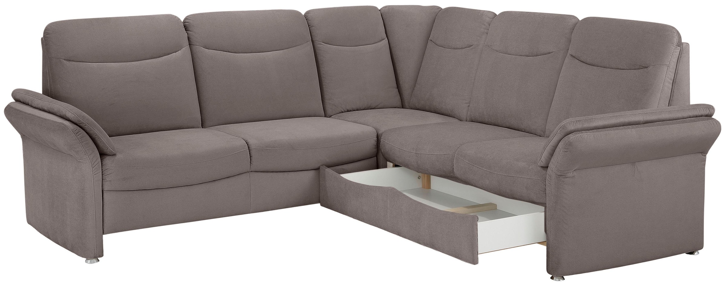 Home affaire Ecksofa »Tahoma L-Form«, mit Armlehnfunktion, wahlweise Bettfunktion, Schublade, Relaxfunktion