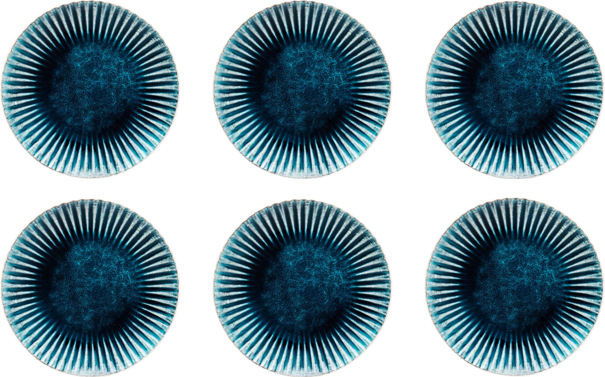 Kare Design Teller "Azur" verschiedene Größen, aus Steingut