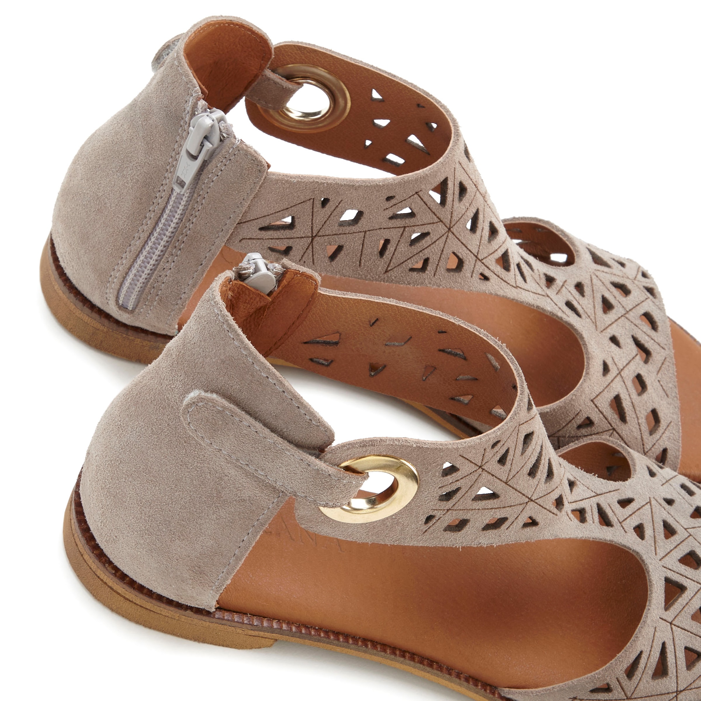 LASCANA Sandale, Sandalette, Sommerschuh aus hochwertigem Leder mit Cut-Outs