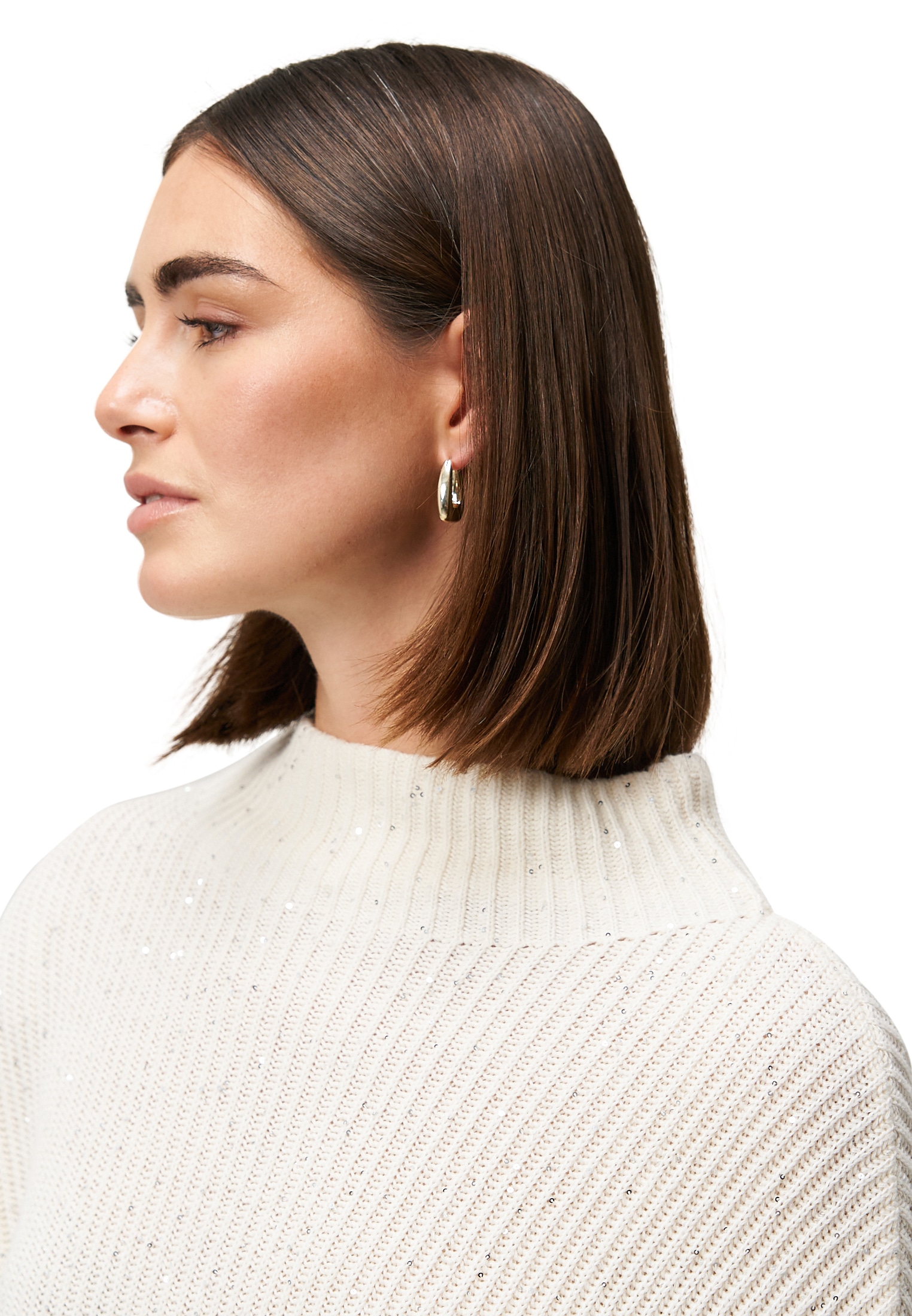 Zero Strickpullover »Strickpullover mit Pailletten«