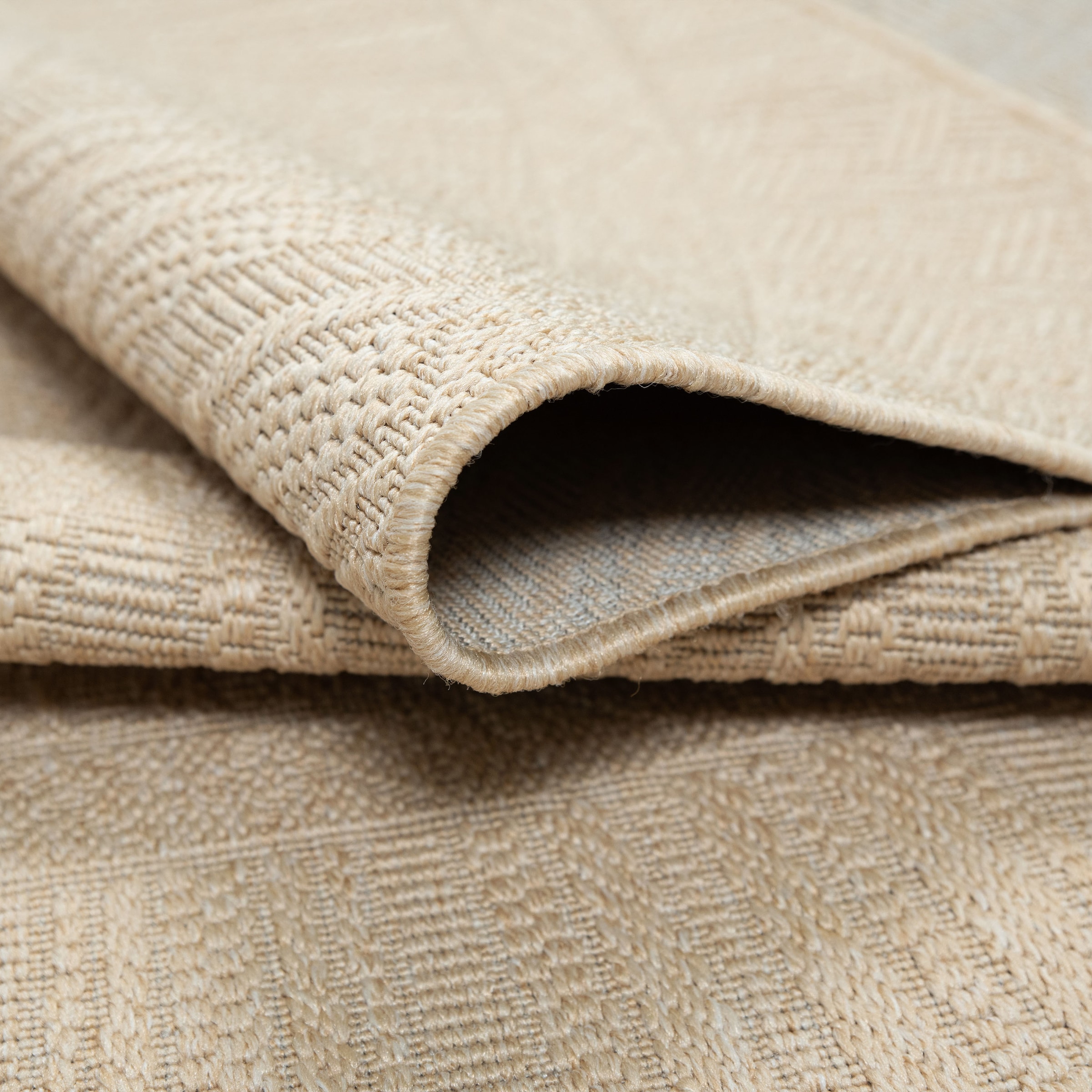 Bruno Banani Teppich »Solan, ethno, boho-inspiriert, In- und Outdoor geeignet« rechteckig 5 mm Höhe Mandala, Kreise, Küche, Wohnzimmer, Camping, Balkon