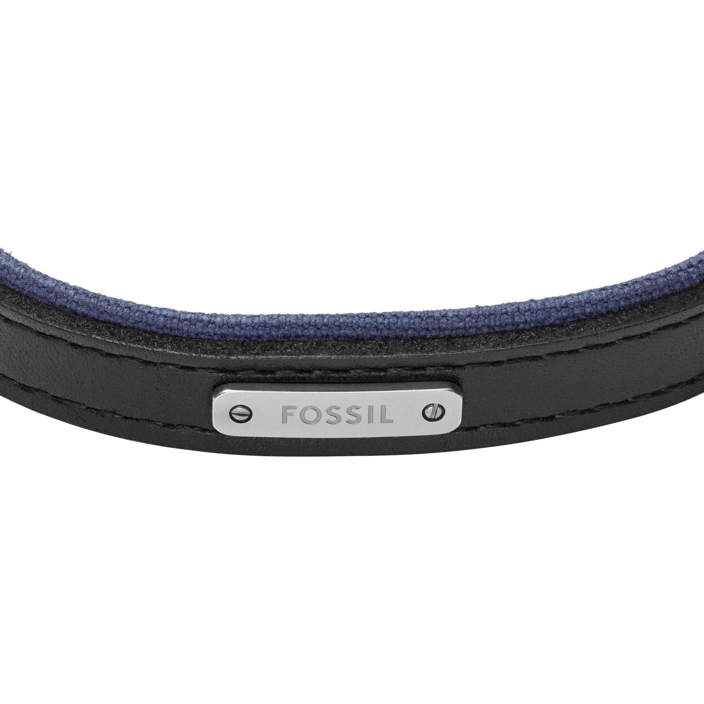 Fossil Armband »Schmuck Geschenk Metall, Leder, Textil EVERETT«