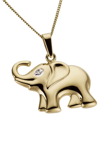 Firetti Kettenanhänger »Elefant, teilweise rhodiniert und glanzvoll«, mit Diamant,... kaufen