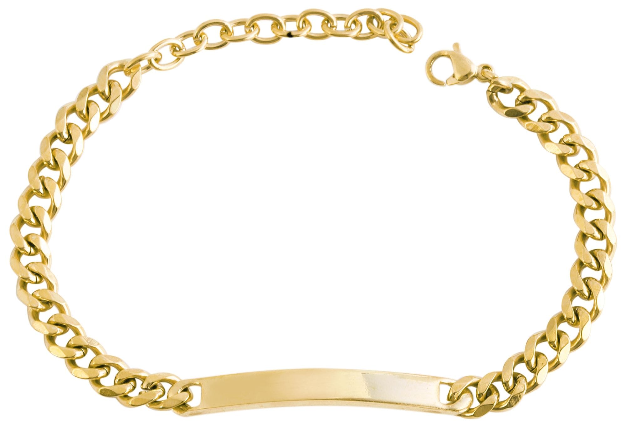Adelia´s Panzerarmband »Unisex Armband ¿ Panzerarmband aus Edelstahl 16+5 cm«