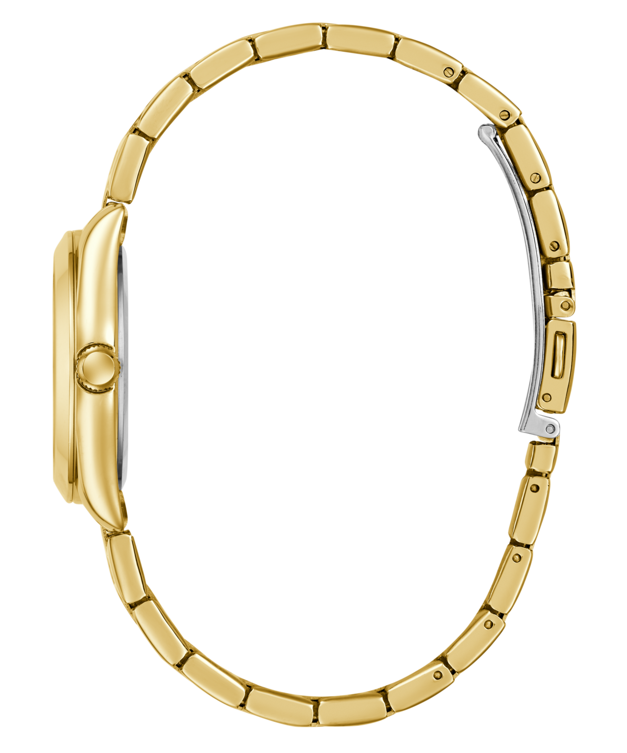 Guess Quarzuhr »ALICE« Armbanduhr, Damenuhr, Edelstahlarmband, Datum, Kristallglas