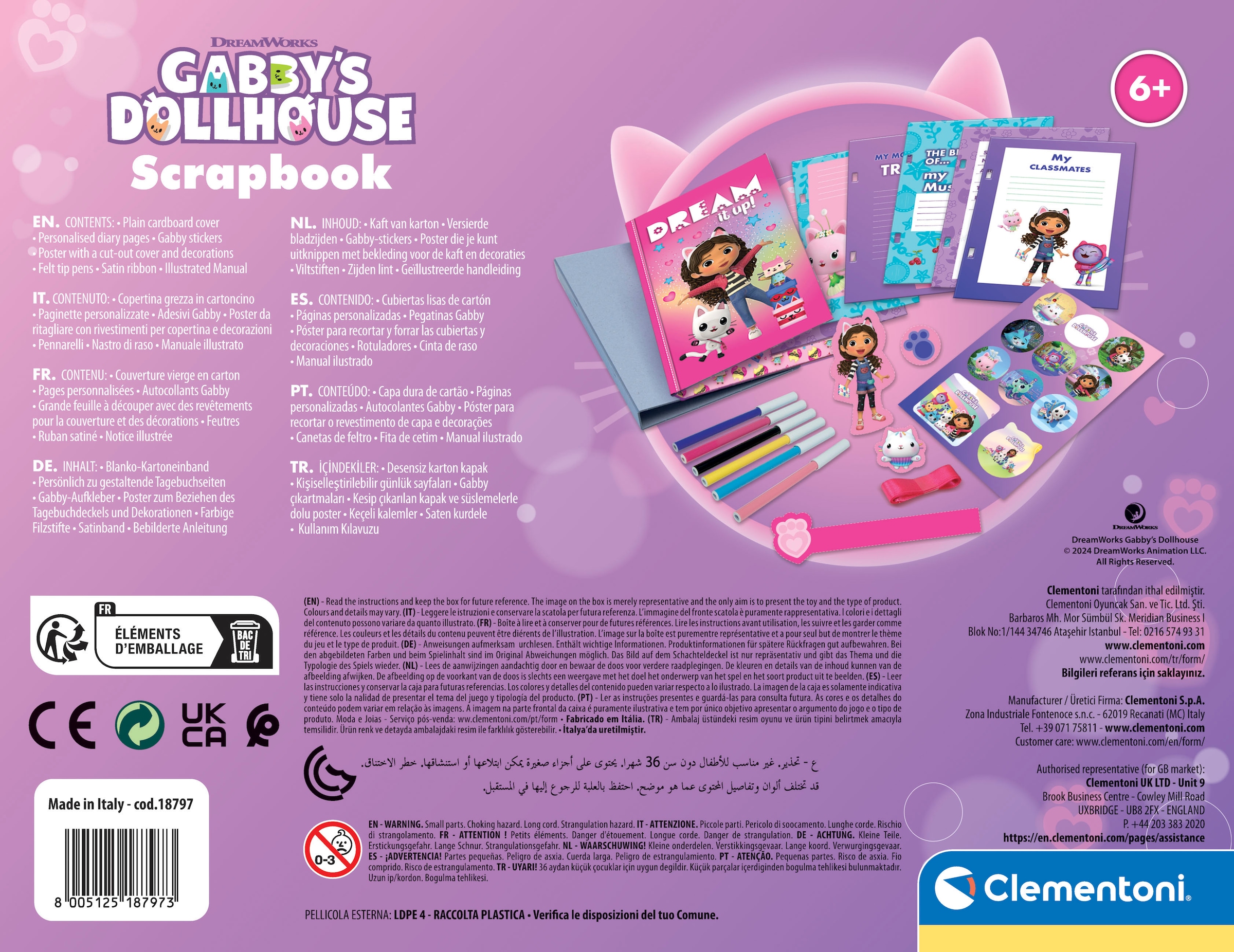 Clementoni® Tagebuch »Gabby's Dollhouse, Tagebuch«, Made in Europe