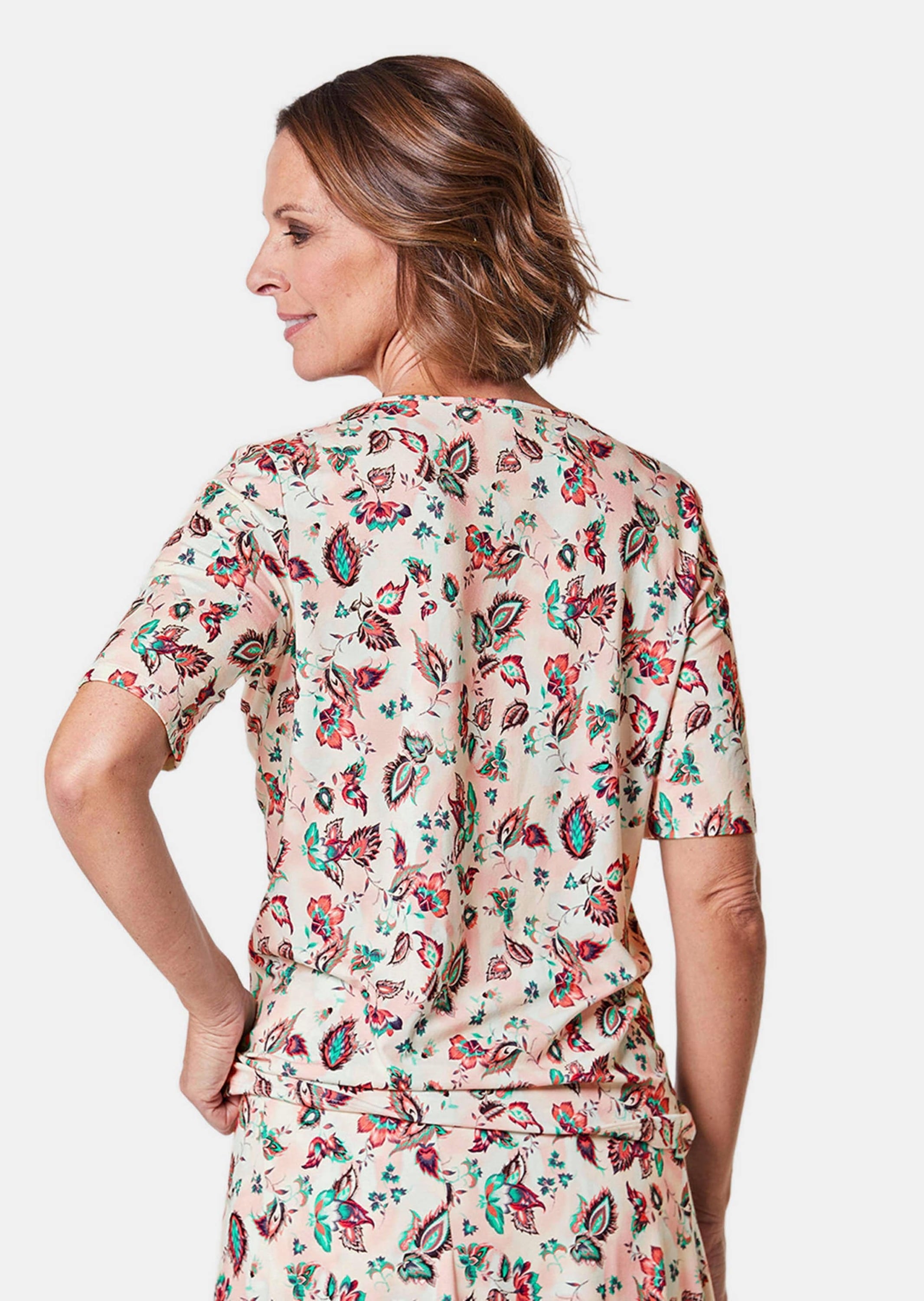 GOLDNER Print-Shirt »Kurzgröße Druckshirt in kraftvollen Farben«