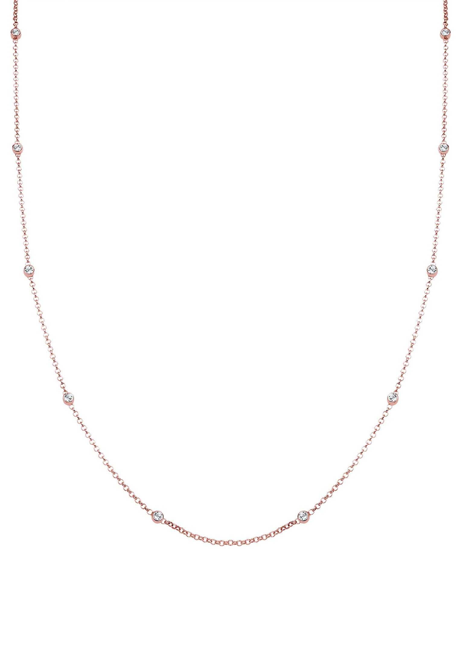 Elli Silberkette »Halskette Solitär Basic Kristalle 925 Silber«