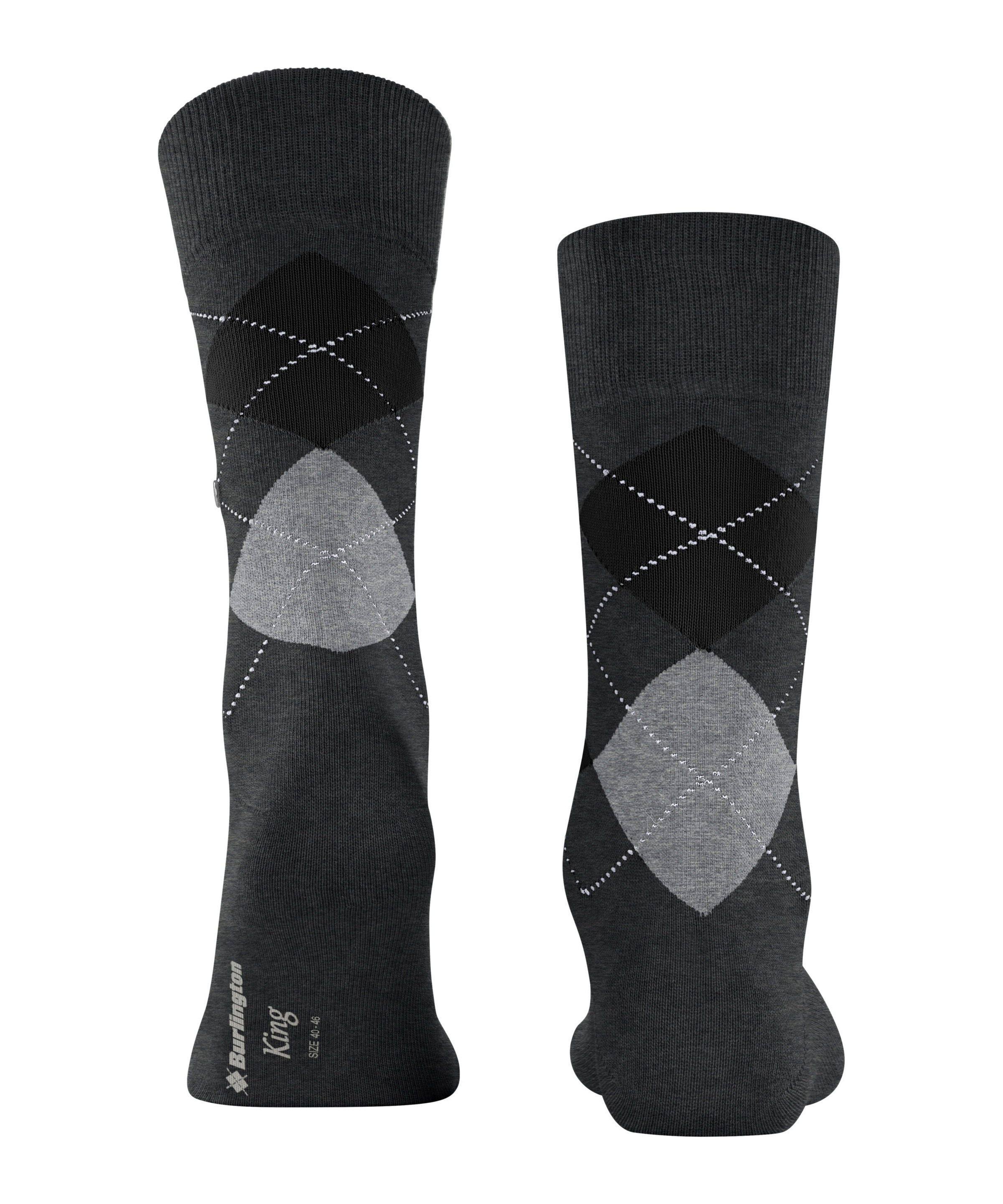 Burlington Socken »King« Einheitsgröße 40-46, Argyle-Muster, Burlington-Clip