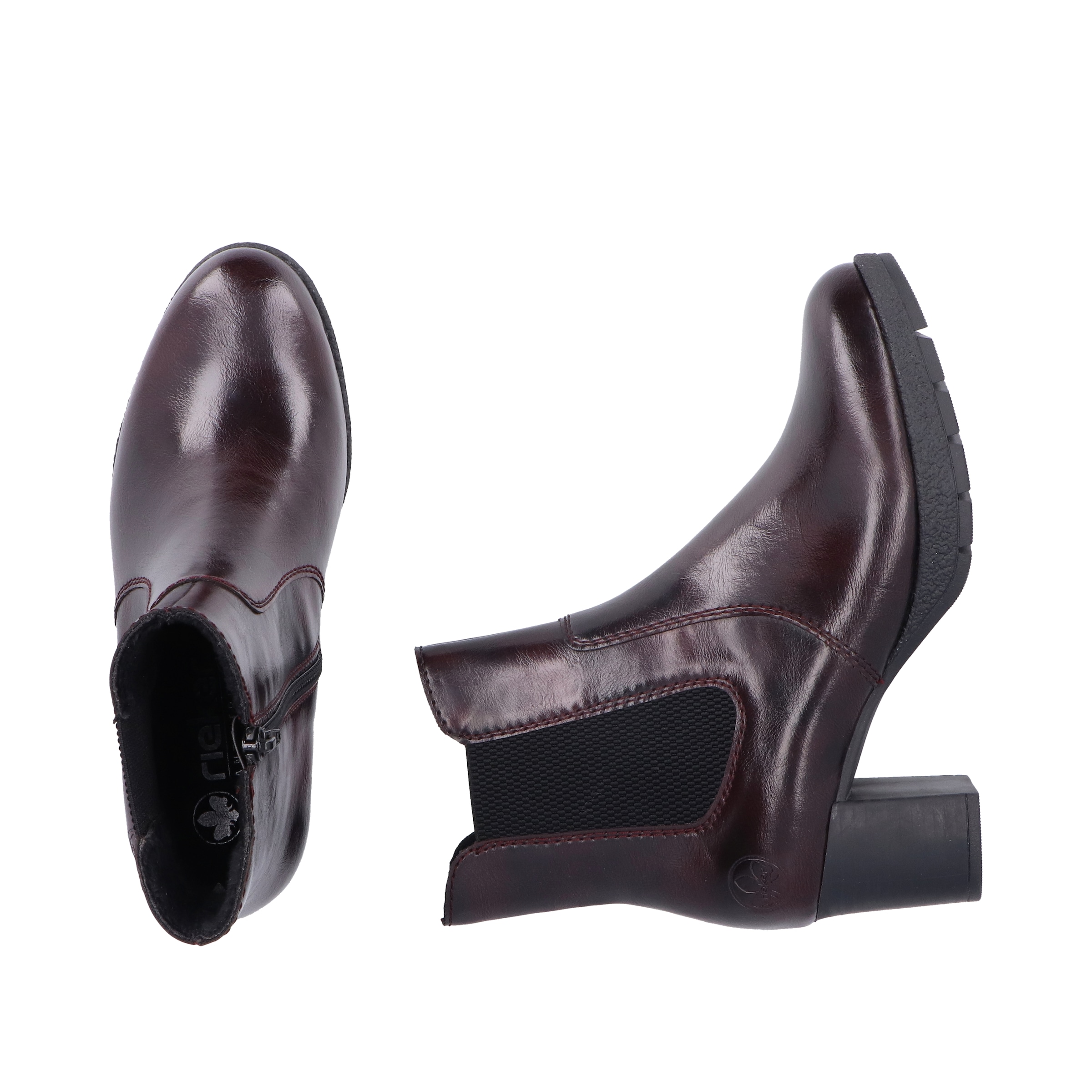 Rieker Chelseaboots  Stiefelette mit Stretch und Reißverschluss, schmale Form