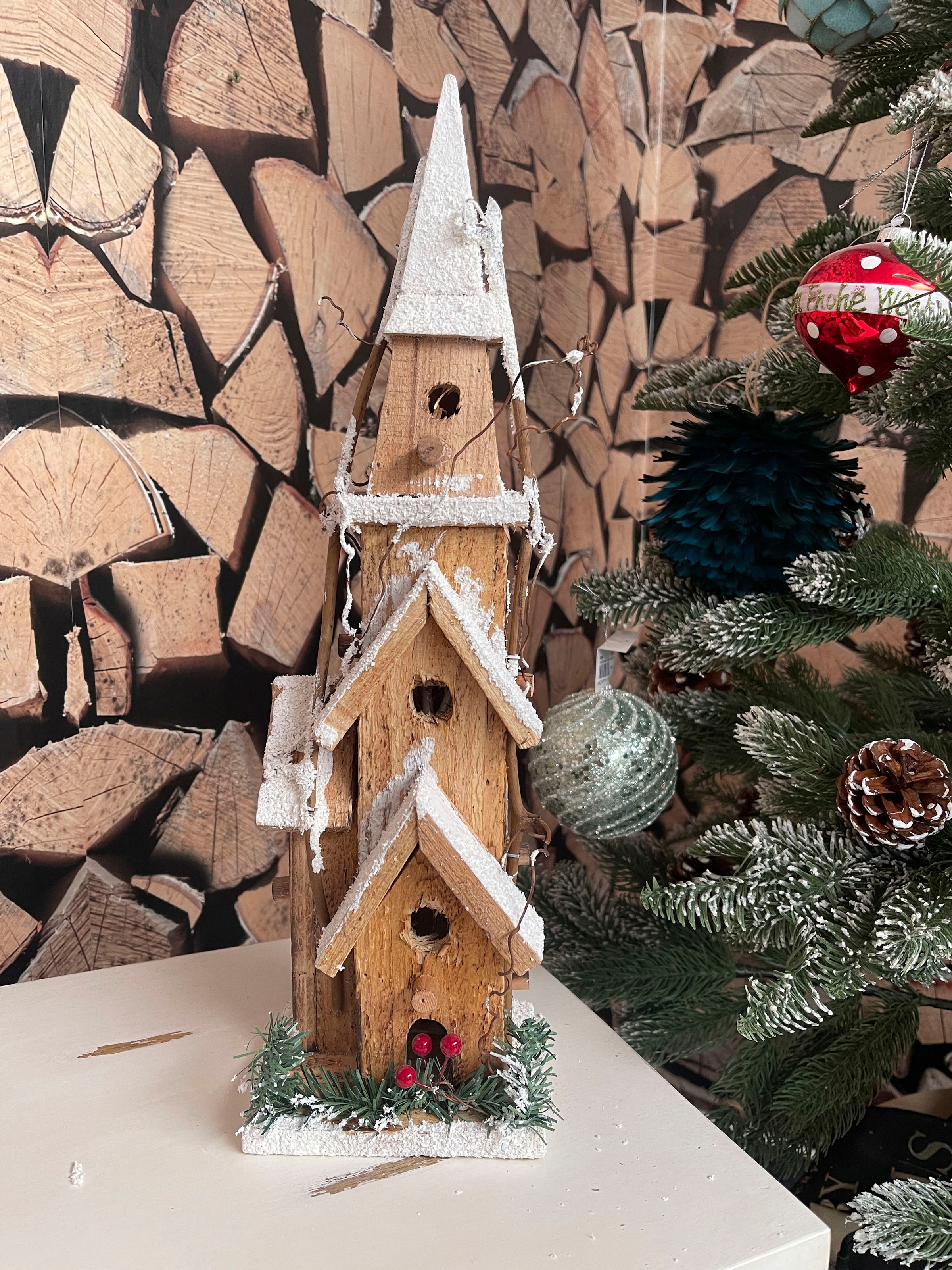Myflair Möbel & Accessoires Weihnachtshaus 40 mit kaufen Lichterkette, Höhe online ca. Holzkirche »Weihnachtsdeko«, integrierter bequem cm