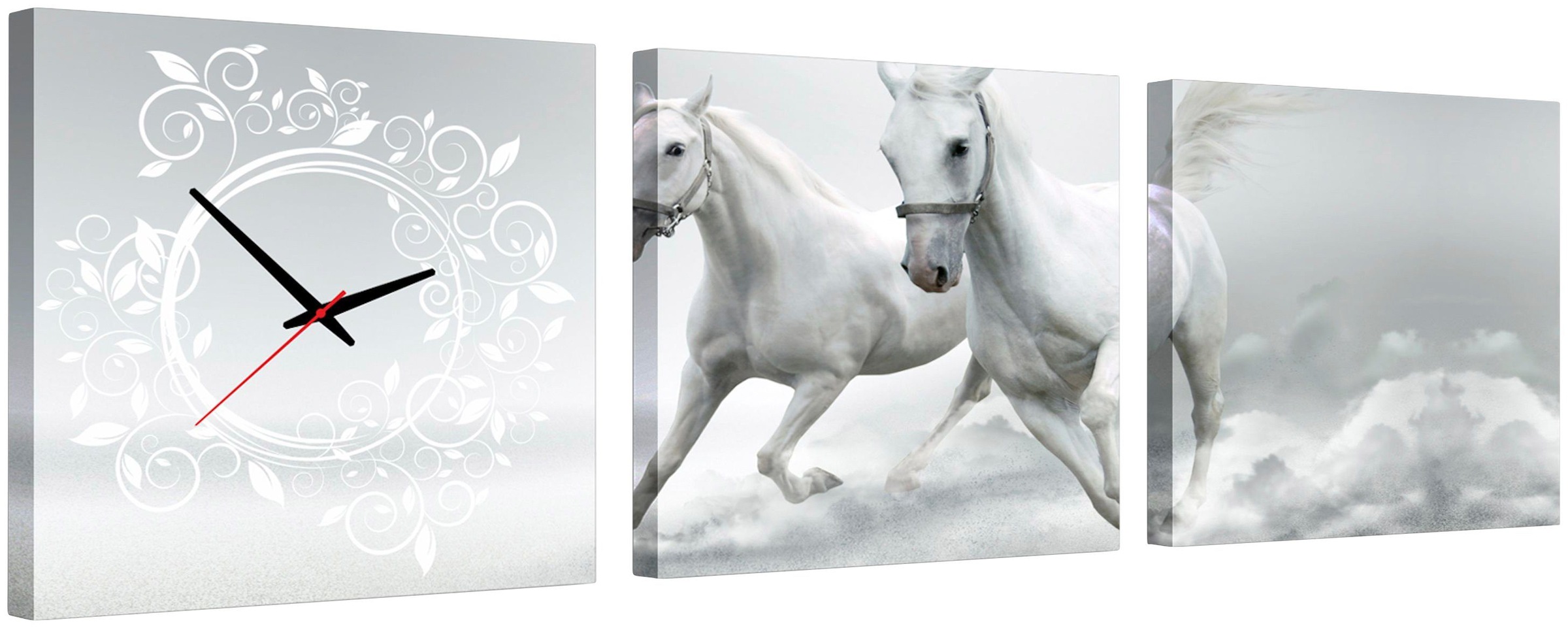 Conni Oberkircher´s Bild mit auf Uhr, Rechnung Reiten - Uhr »Horses (Set Wildpferde«, kaufen dekorativer mit Pferde, Power, 3), (Set