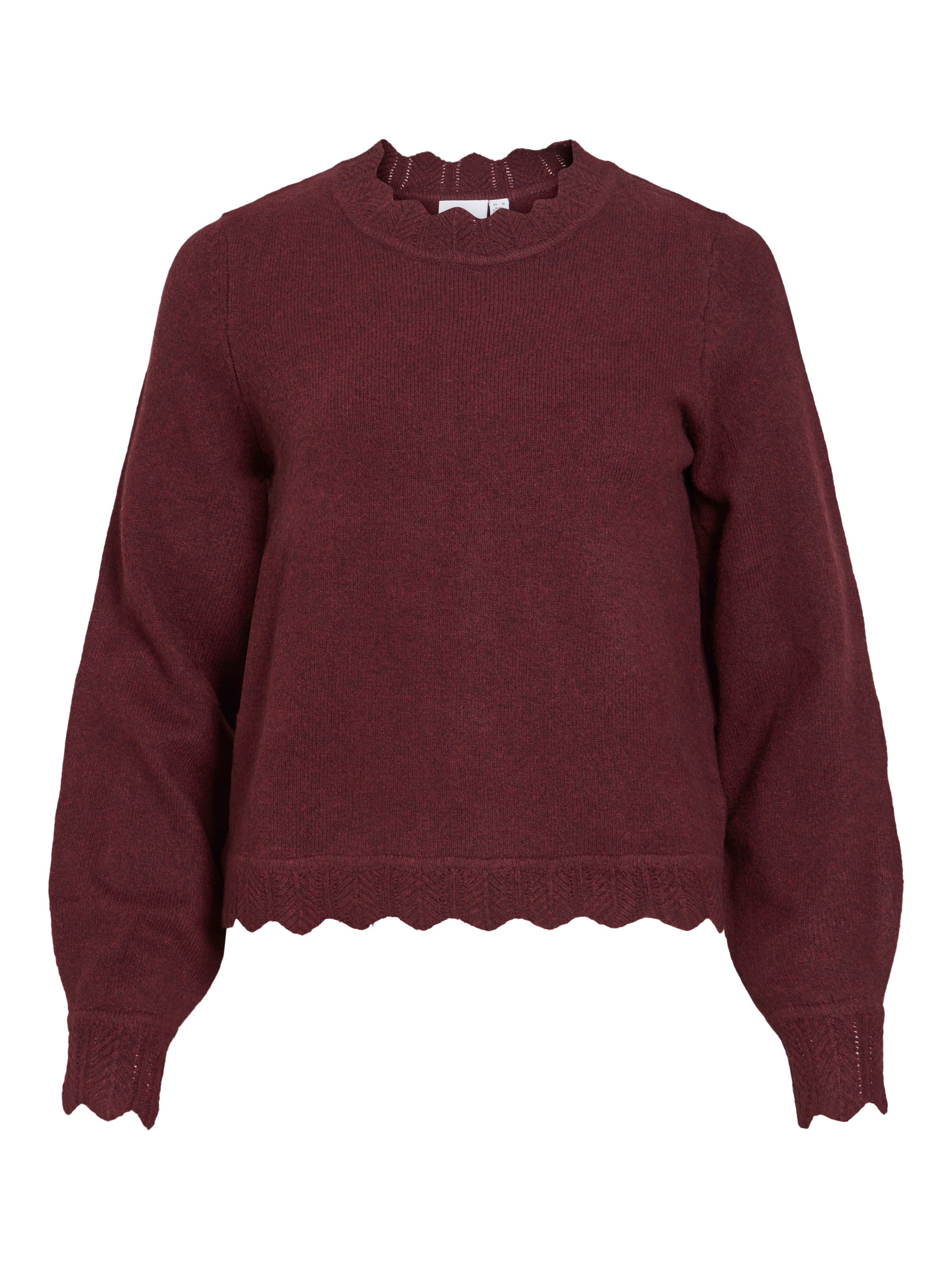 Vila Strickpullover »VINIKOLINA O-NECK L/S KNIT TOP - NOOS« Materialmix, regular fit