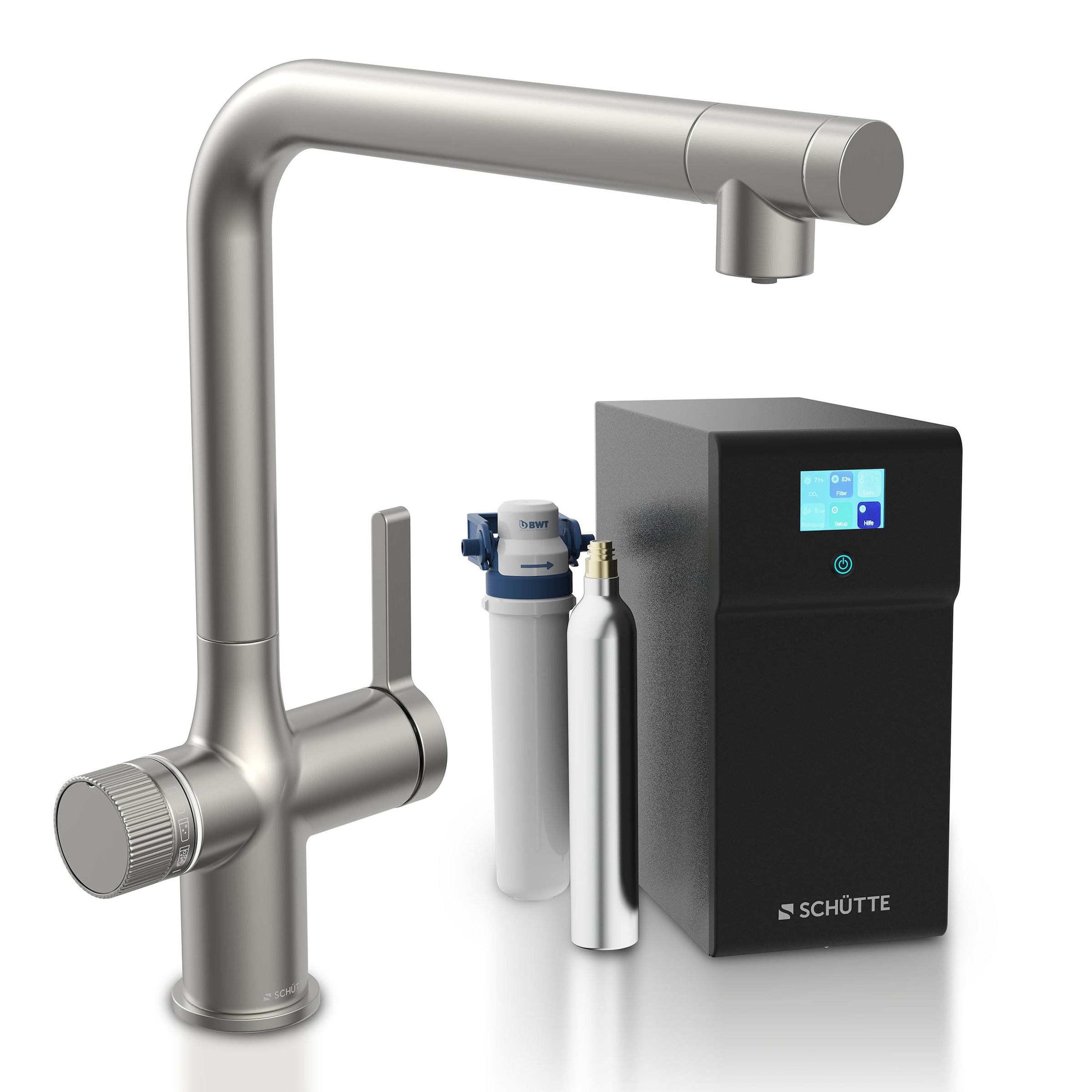 Schütte Küchenarmatur »"AQUADUCT" Sprudelwasser-Spültischarmatur« mit Kühlsystem, Filter, Filterkopf und handelsüblicher CO2-Kartusche