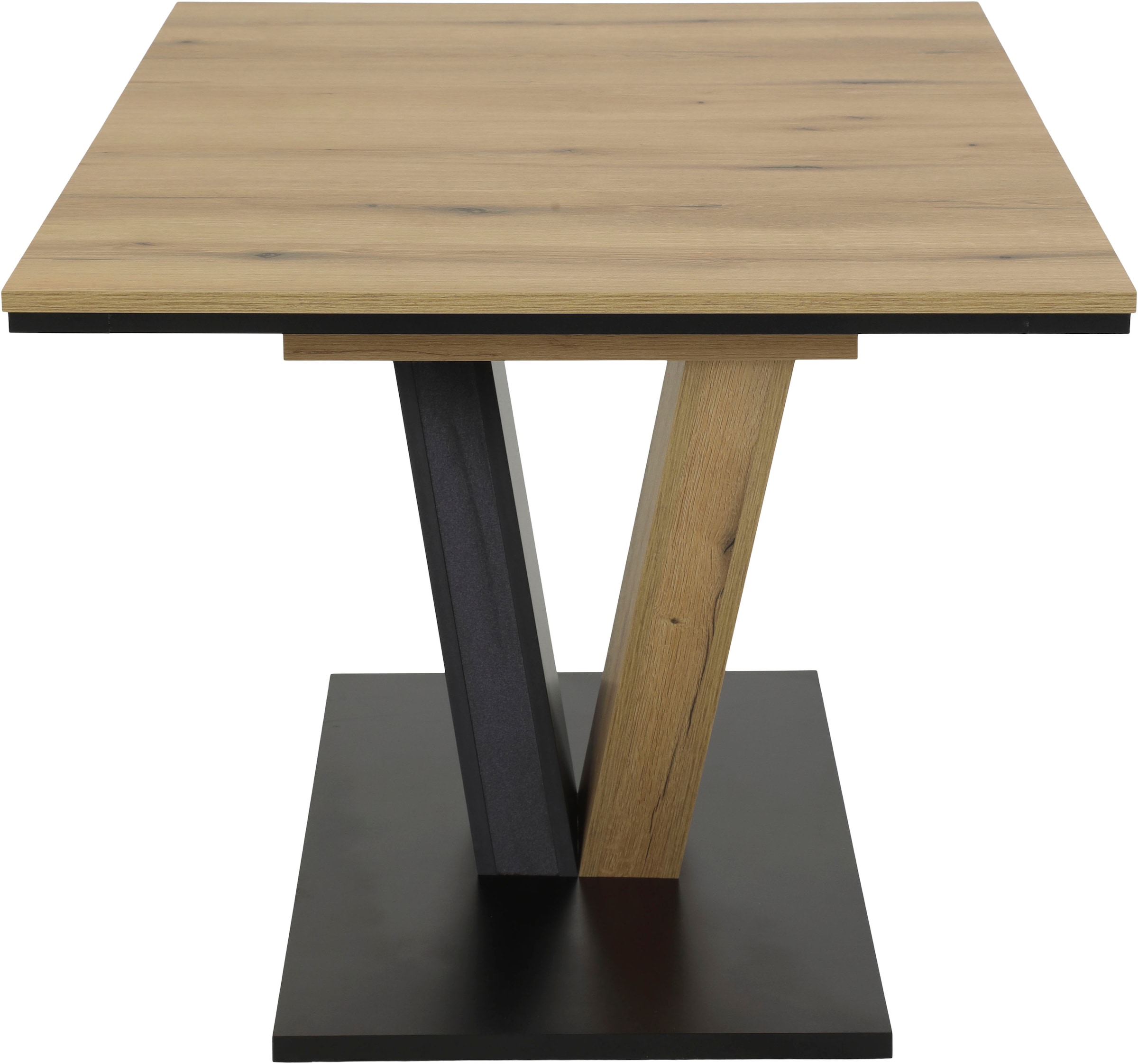 OTTO home Essgruppe »"Altona", Esstisch ausziehbar plus 6 Stühle, TOPSELLER!« Esstisch ausziehbar 140 - 180 cm, 6 Freischwinger, 7 tlg. tlg. Säulentisch 140-180x90 cm, Stuhl mit Federkorb, 140 kg belastbar