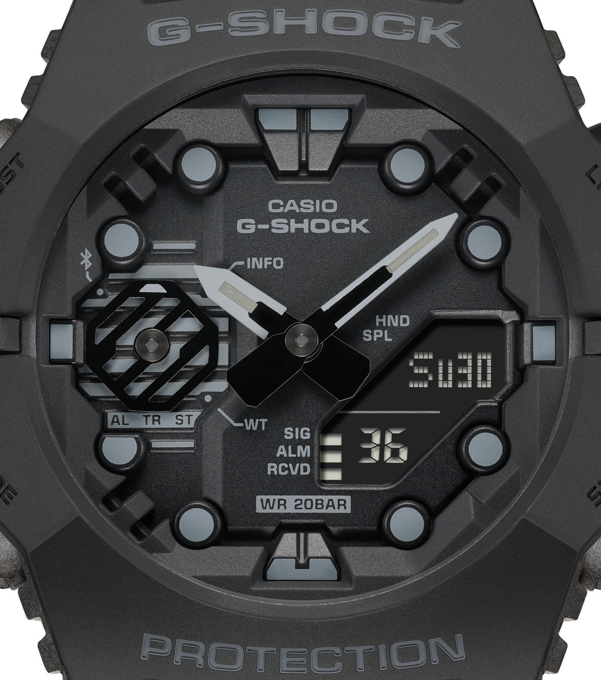 CASIO G-SHOCK Smartwatch, Armbanduhr, Herrenuhr, Bluetooth, Stoppfunktion, Weltzeit,Resinarmband)