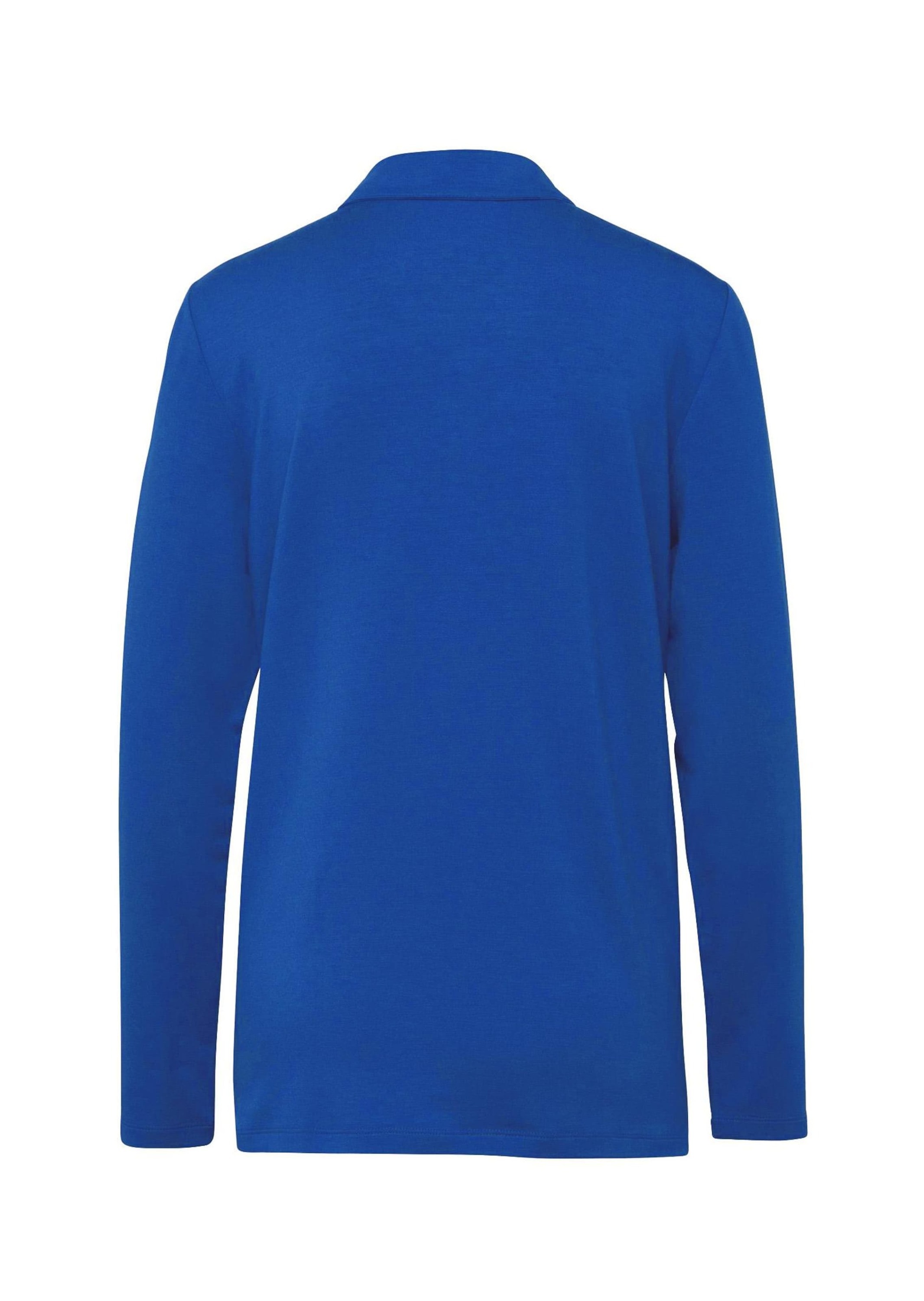 GOLDNER Poloshirt »Poloshirt Langarm Poloshirt mit Schmuckband an Knopfleiste«