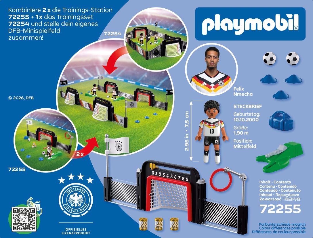 Playmobil® Konstruktions-Spielset »DFB Trainings-Station Nmecha (72255), DFB« Made in Europe
