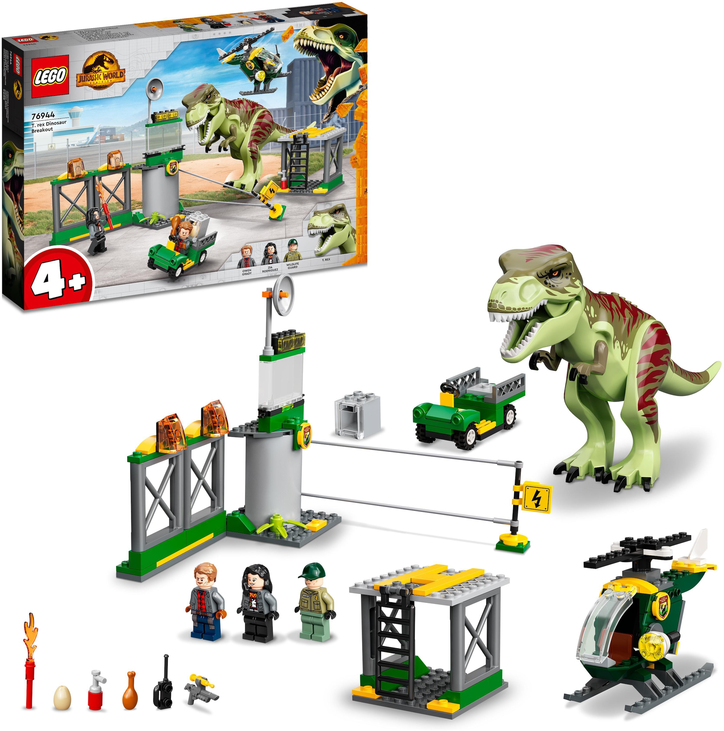 Konstruktionsspielsteine »T. Rex Ausbruch (76944), LEGO® Jurassic World«, (140 St.),...