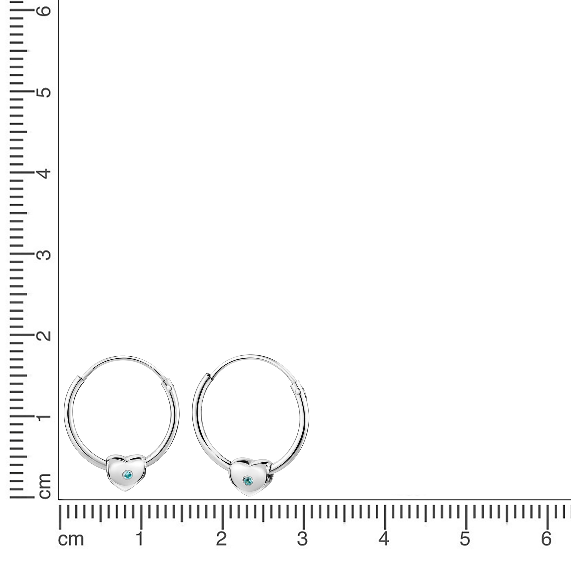 Firetti Paar Creolen »Schmuck Geschenk Silber 925 Ohrschmuck Ohrringe Herz« mit Zirkonia (synth.) - Einhänger abnehmbar