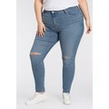 Levi's® Plus Skinny-fit-Jeans »721 PL HI RISE SKINNY«, Mit ausgefranstem Saum